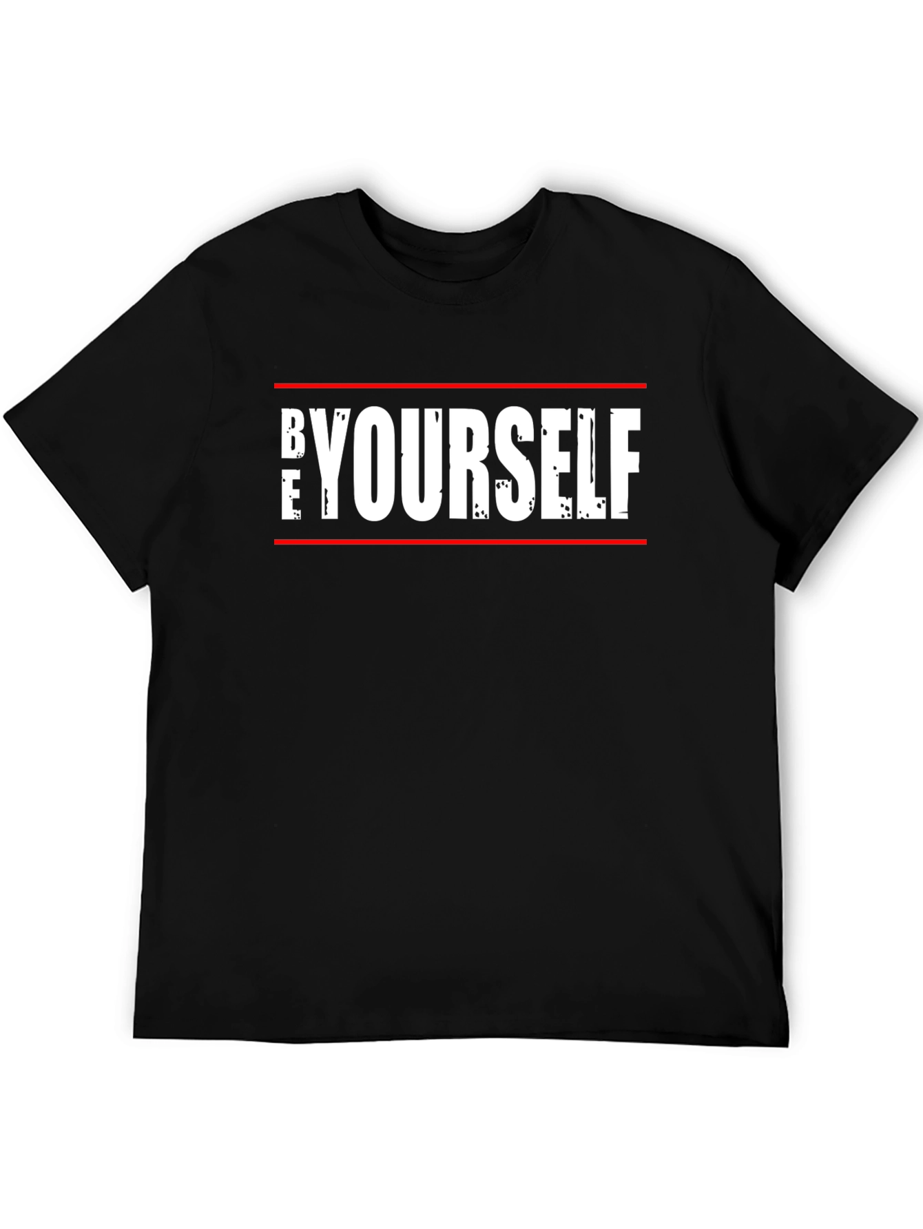 Be Yourself Graphic Tee - Trendy Black Cotton T-Shirt