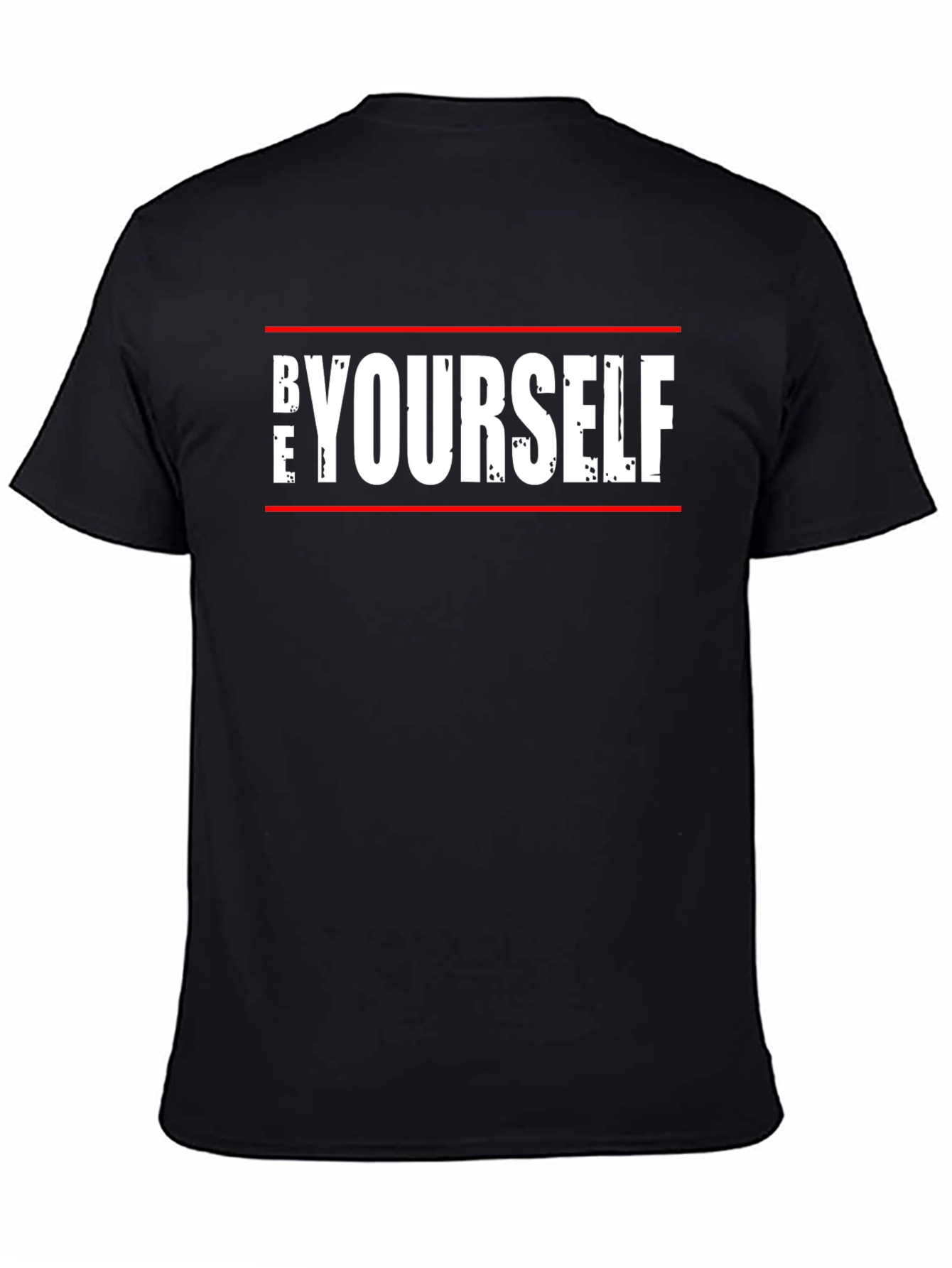 Be Yourself Graphic Tee - Trendy Black Cotton T-Shirt