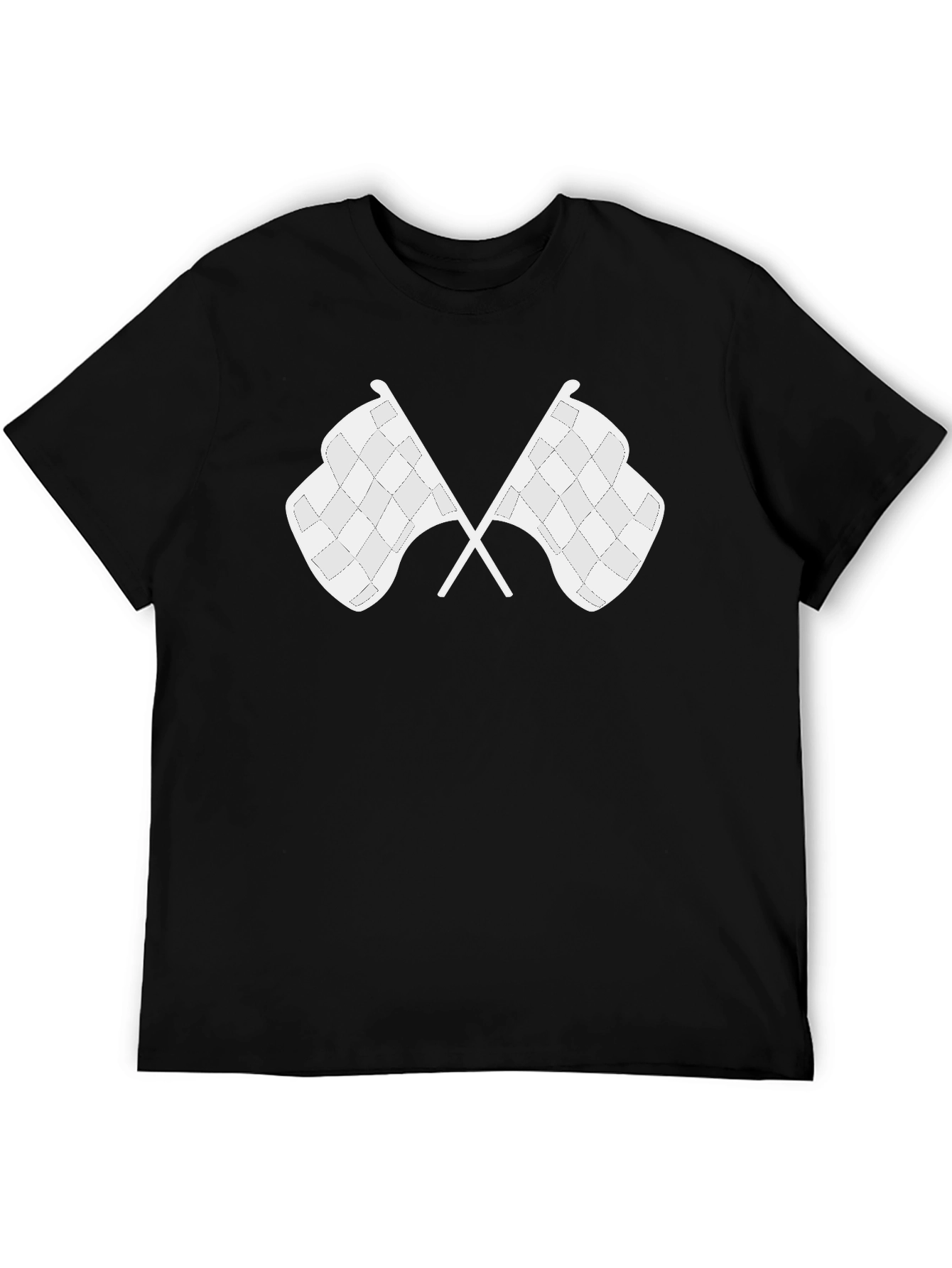 Checkered Flags Graphic T-Shirt - Racing Fan Apparel