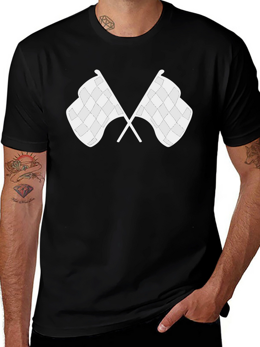 Checkered Flags Graphic T-Shirt - Racing Fan Apparel