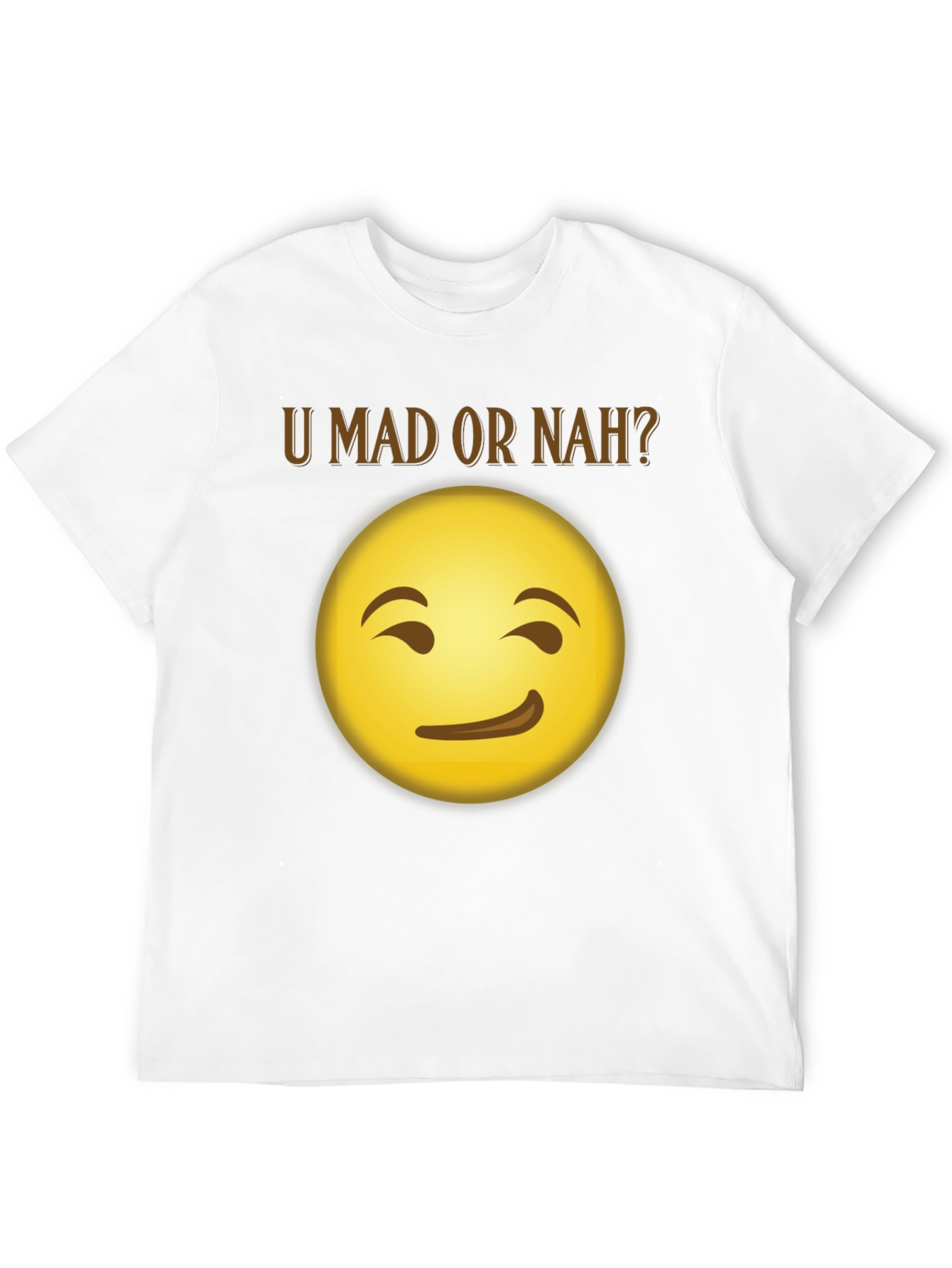 U Mad Or Nah? Emoji Graphic T-Shirt