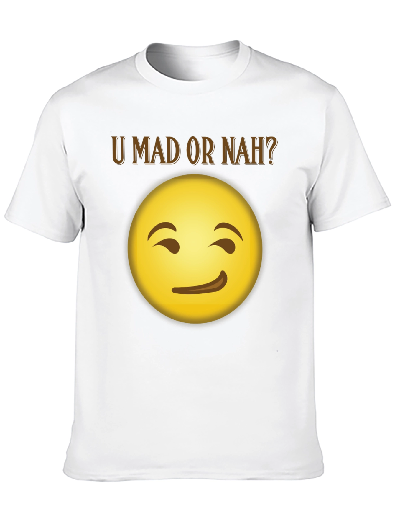 U Mad Or Nah? Emoji Graphic T-Shirt
