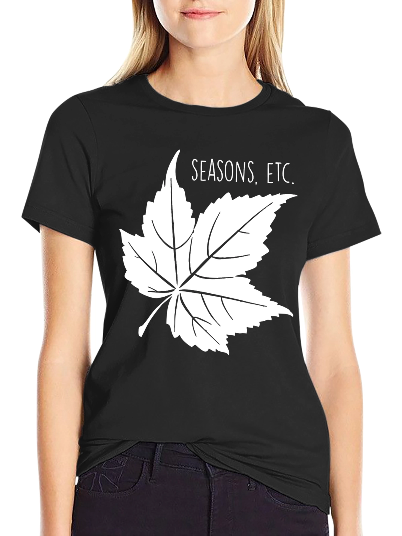Seasons Etc. Graphic Tee - Black Cotton Blend