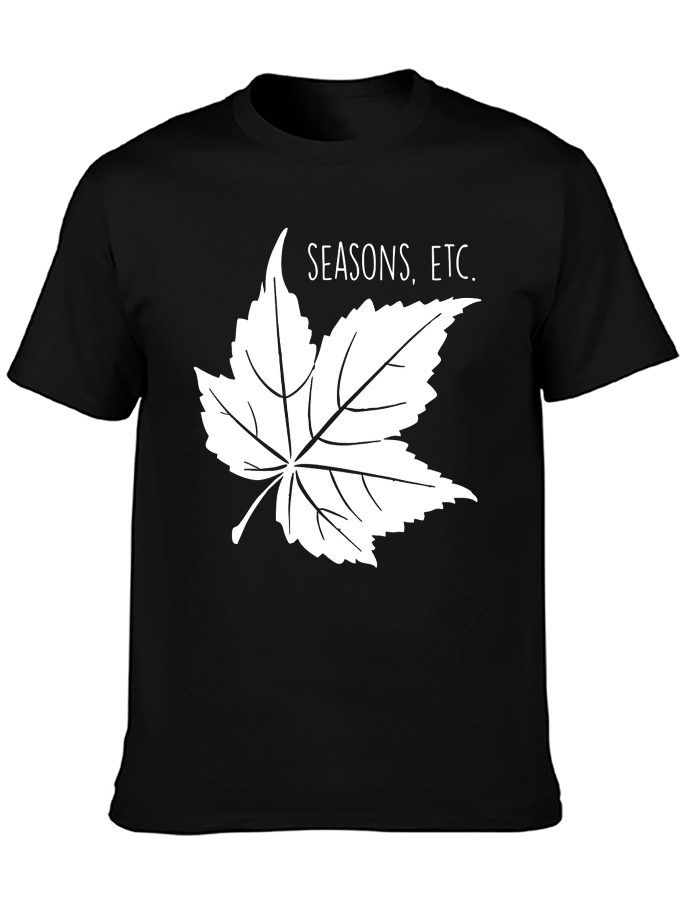 Seasons Etc. Graphic Tee - Black Cotton Blend