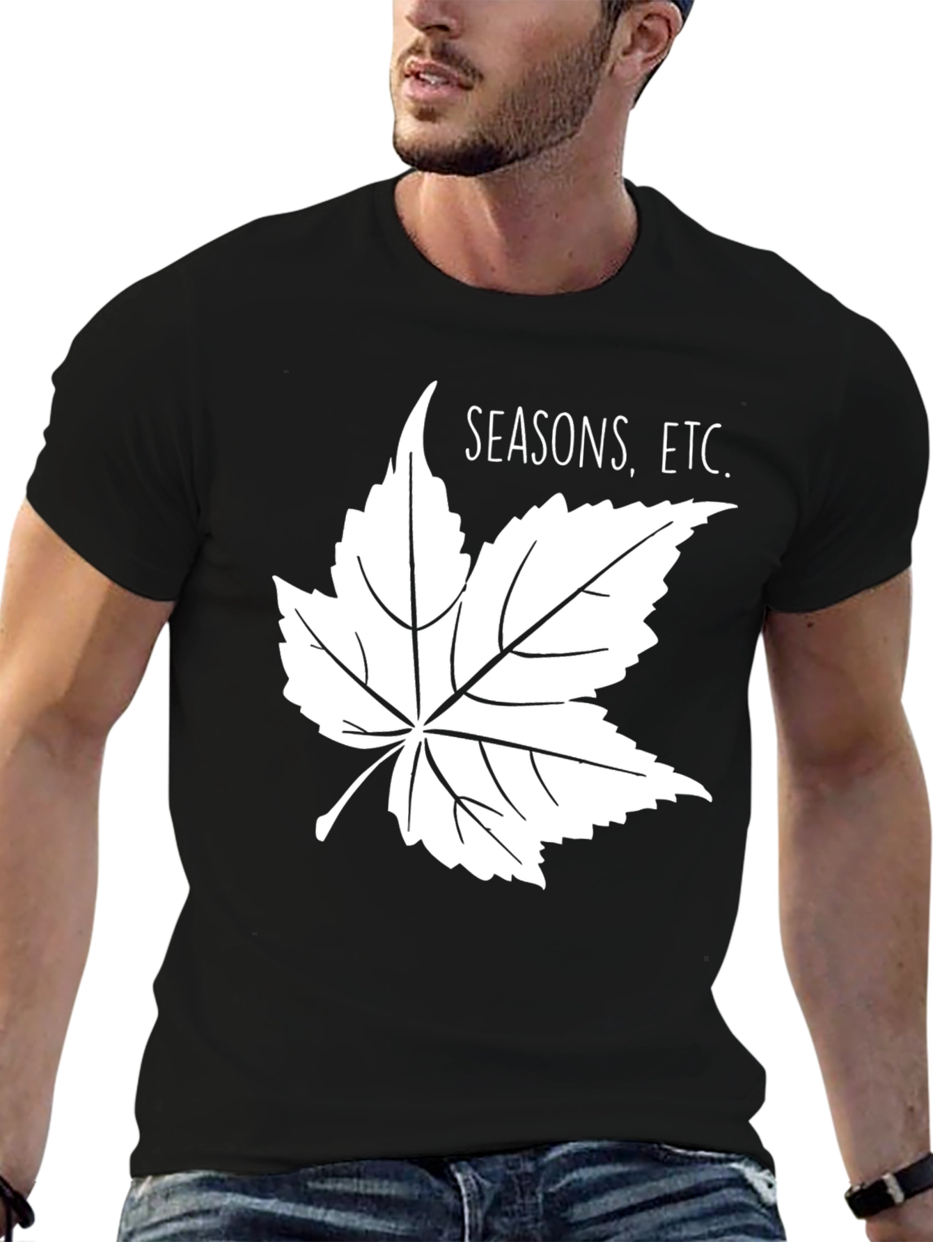 Seasons Etc. Graphic Tee - Black Cotton Blend