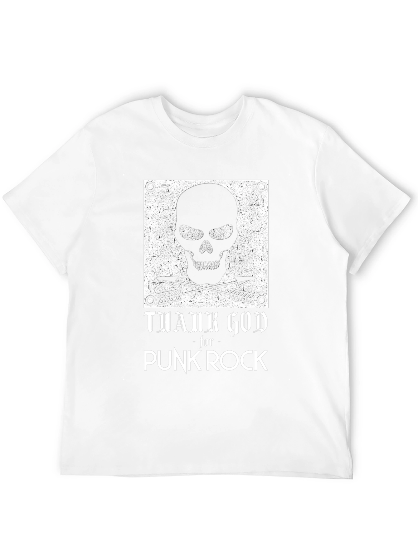 Punk Rock Skull Graphic T-Shirt