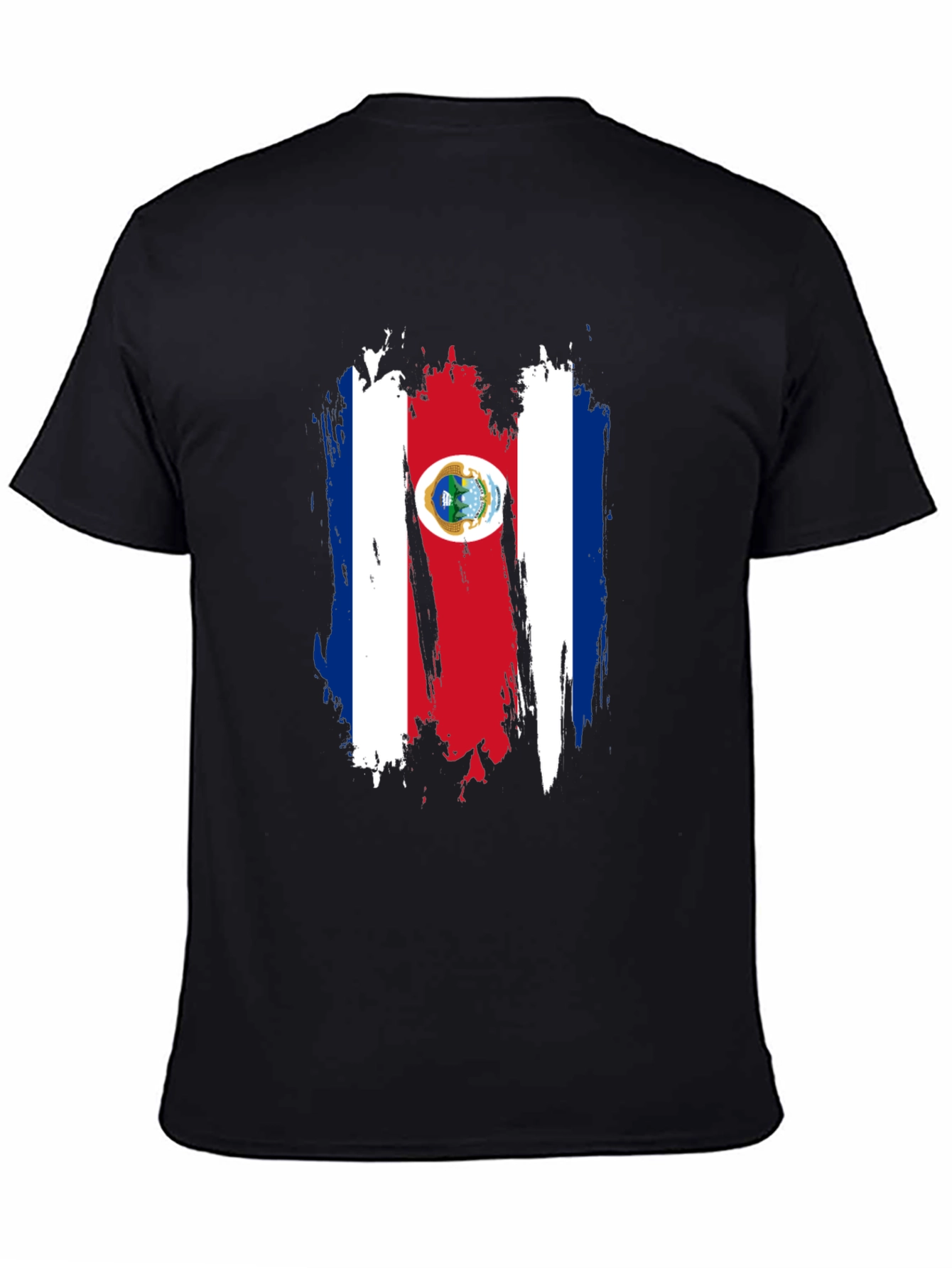 Costa Rica Flag T-Shirt Black