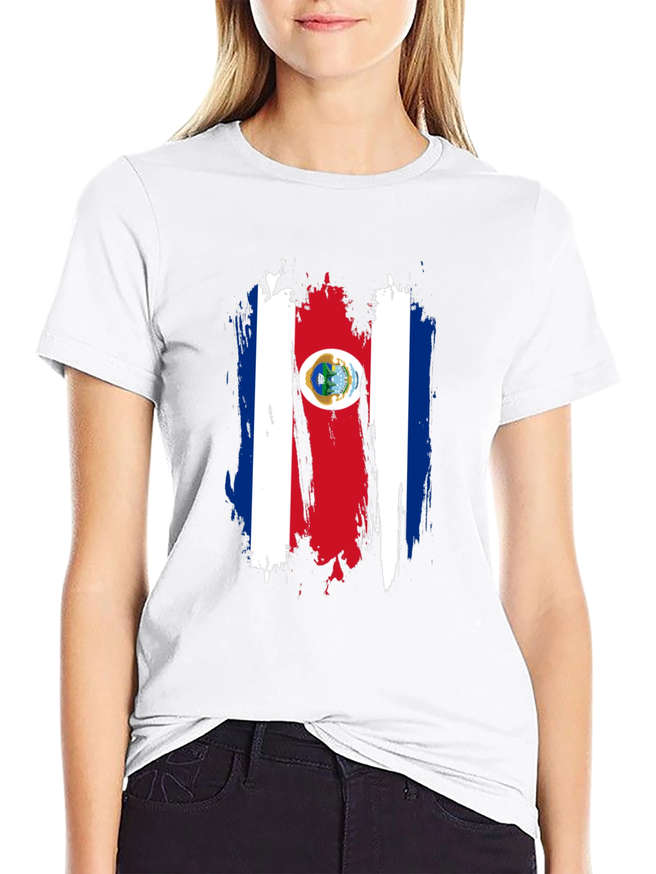 Costa Rica Flag T-Shirt Black