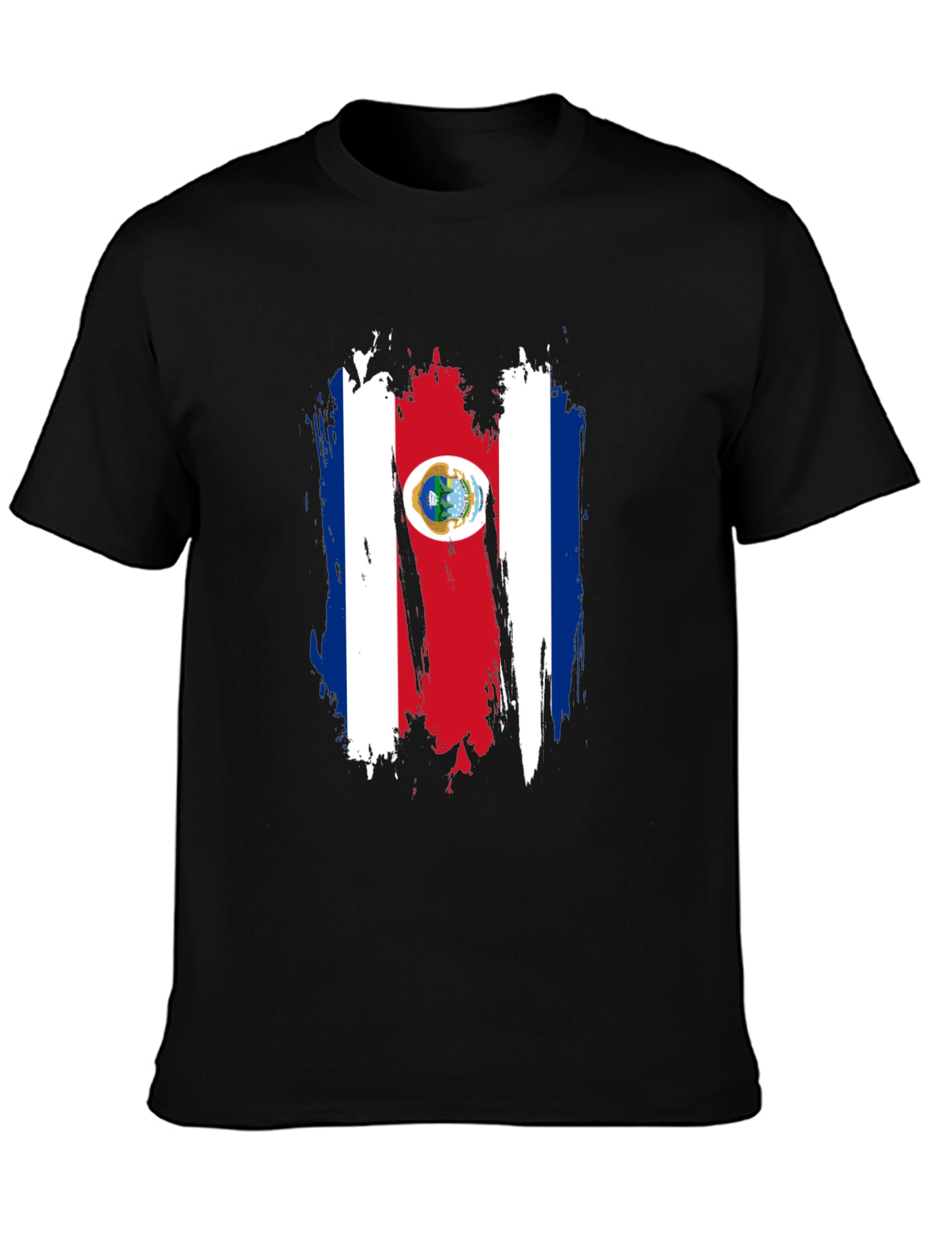 Costa Rica Flag T-Shirt Black