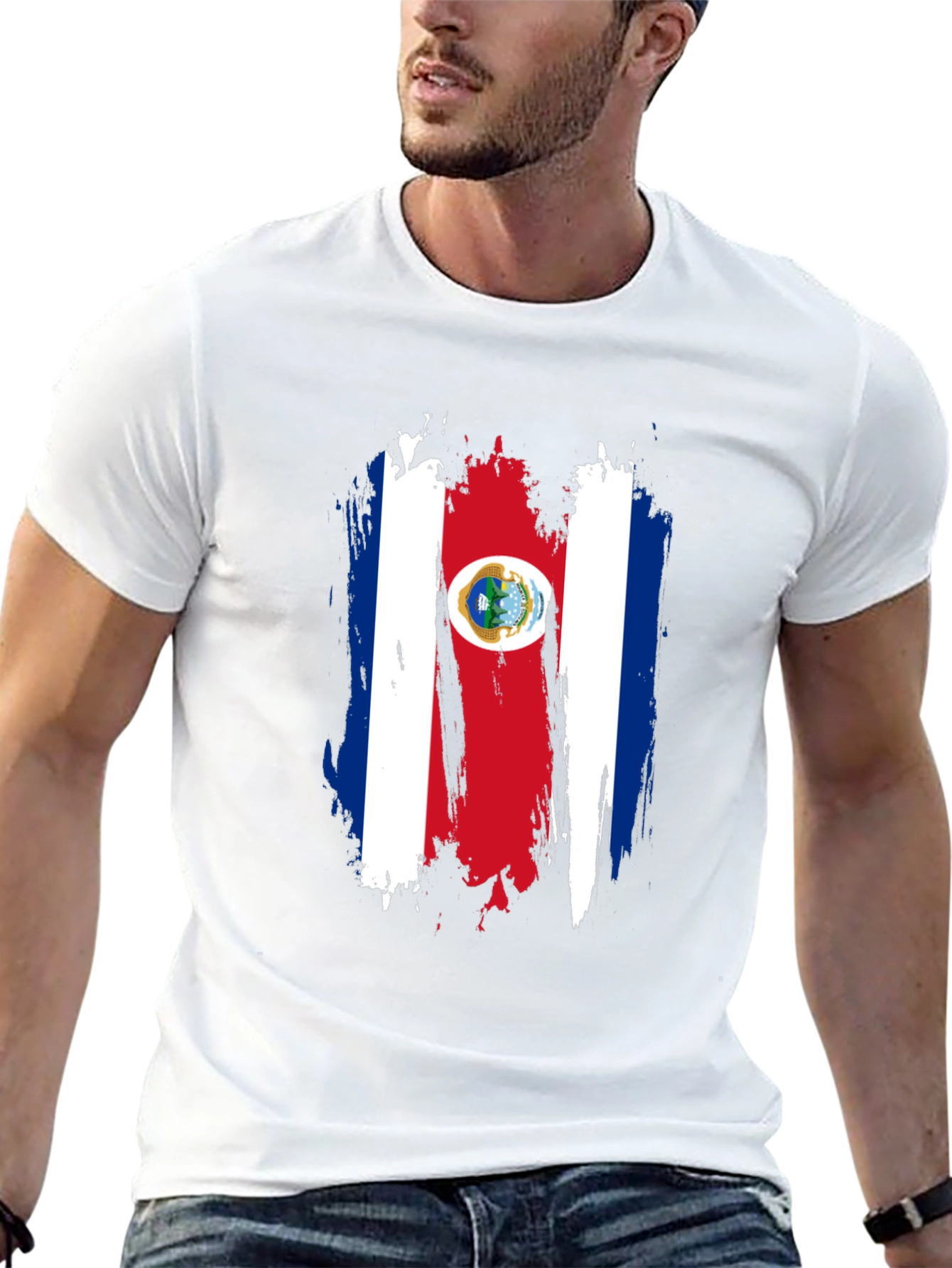 Costa Rica Flag T-Shirt Black