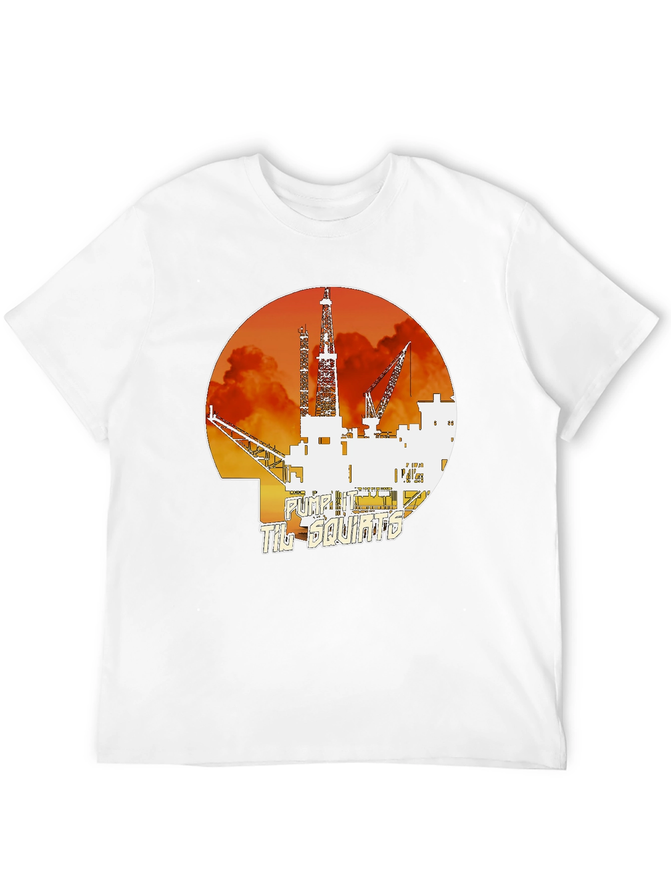 Pump It Til Squirts Black Graphic T-Shirt