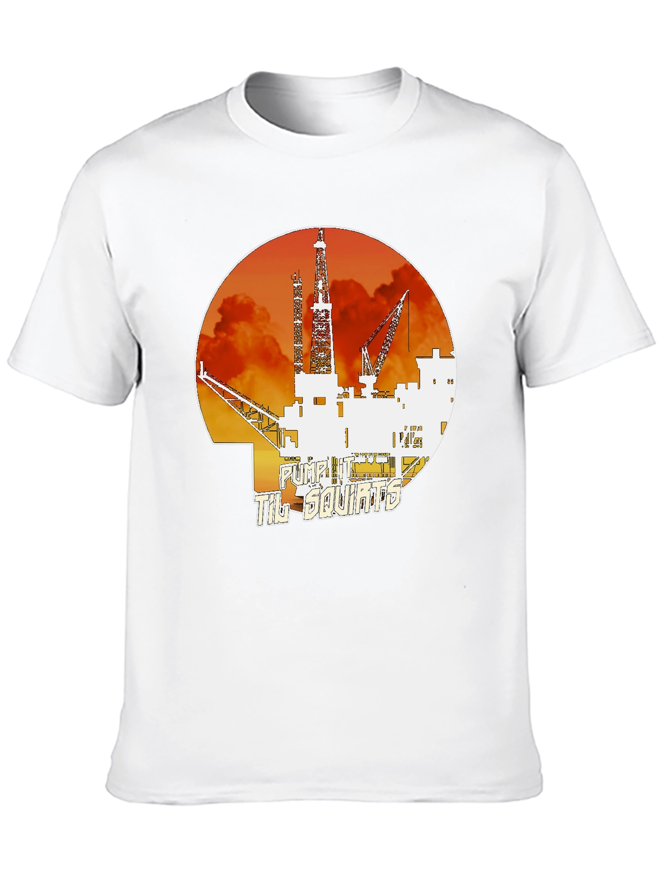 Pump It Til Squirts Black Graphic T-Shirt