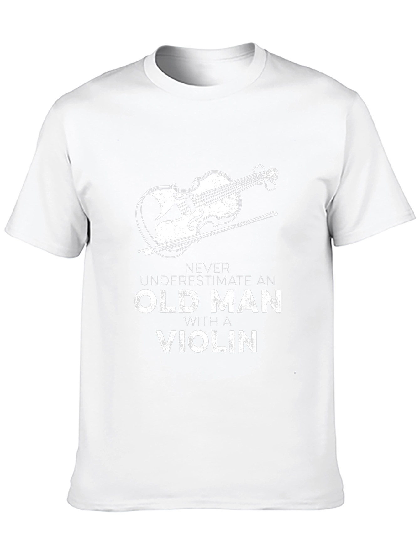 Violin Old Man Graphic T-Shirt