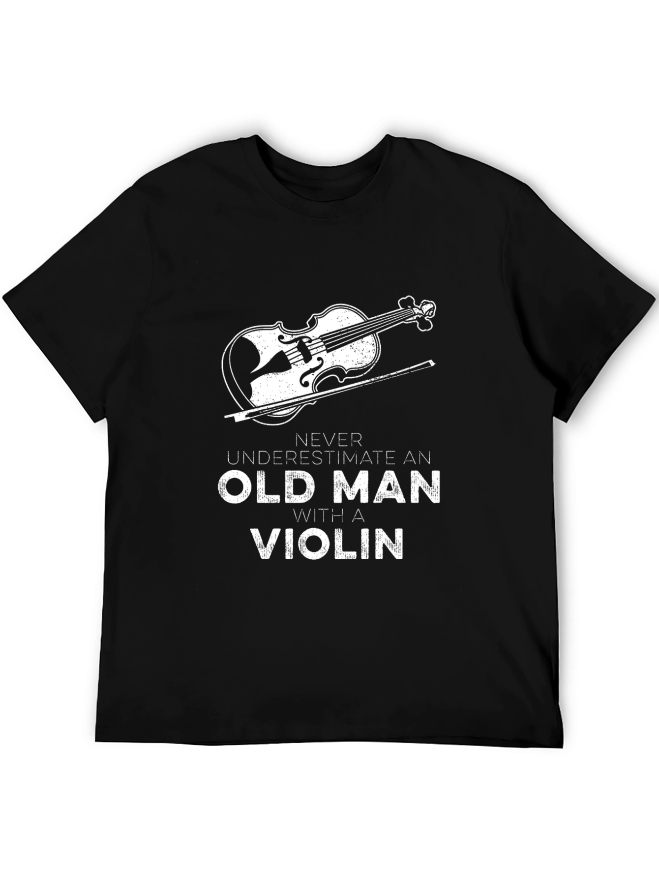 Violin Old Man Graphic T-Shirt