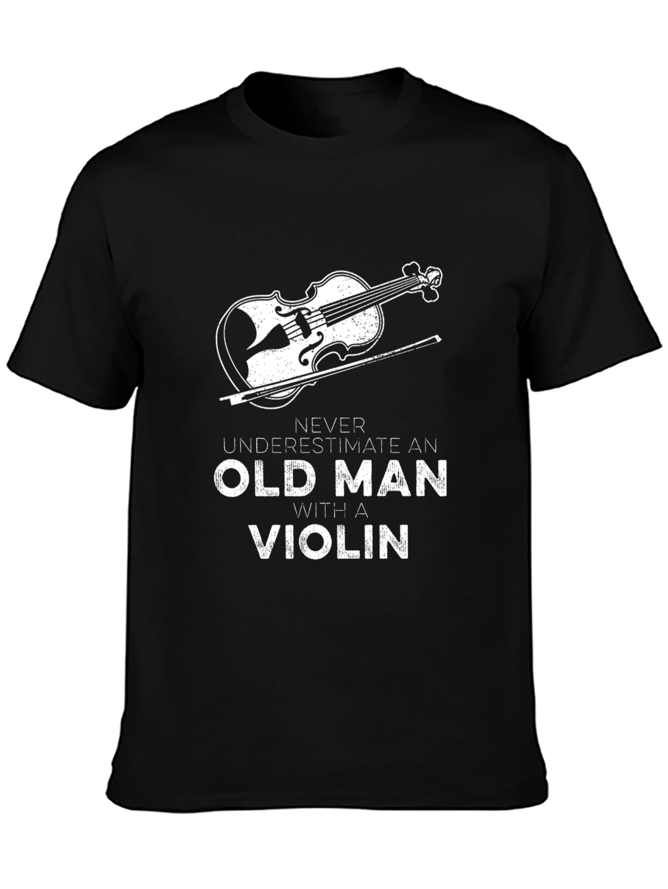 Violin Old Man Graphic T-Shirt