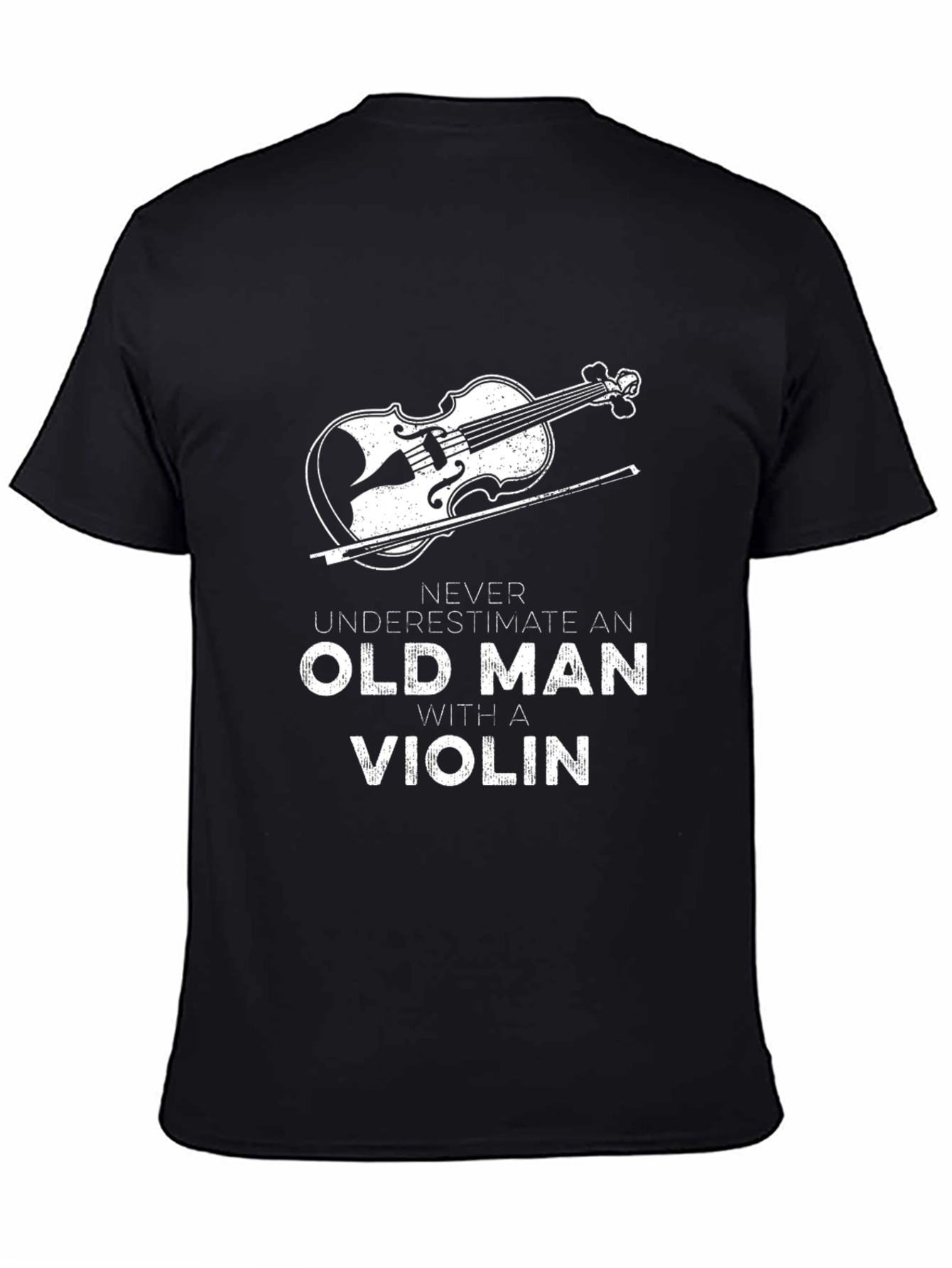 Violin Old Man Graphic T-Shirt