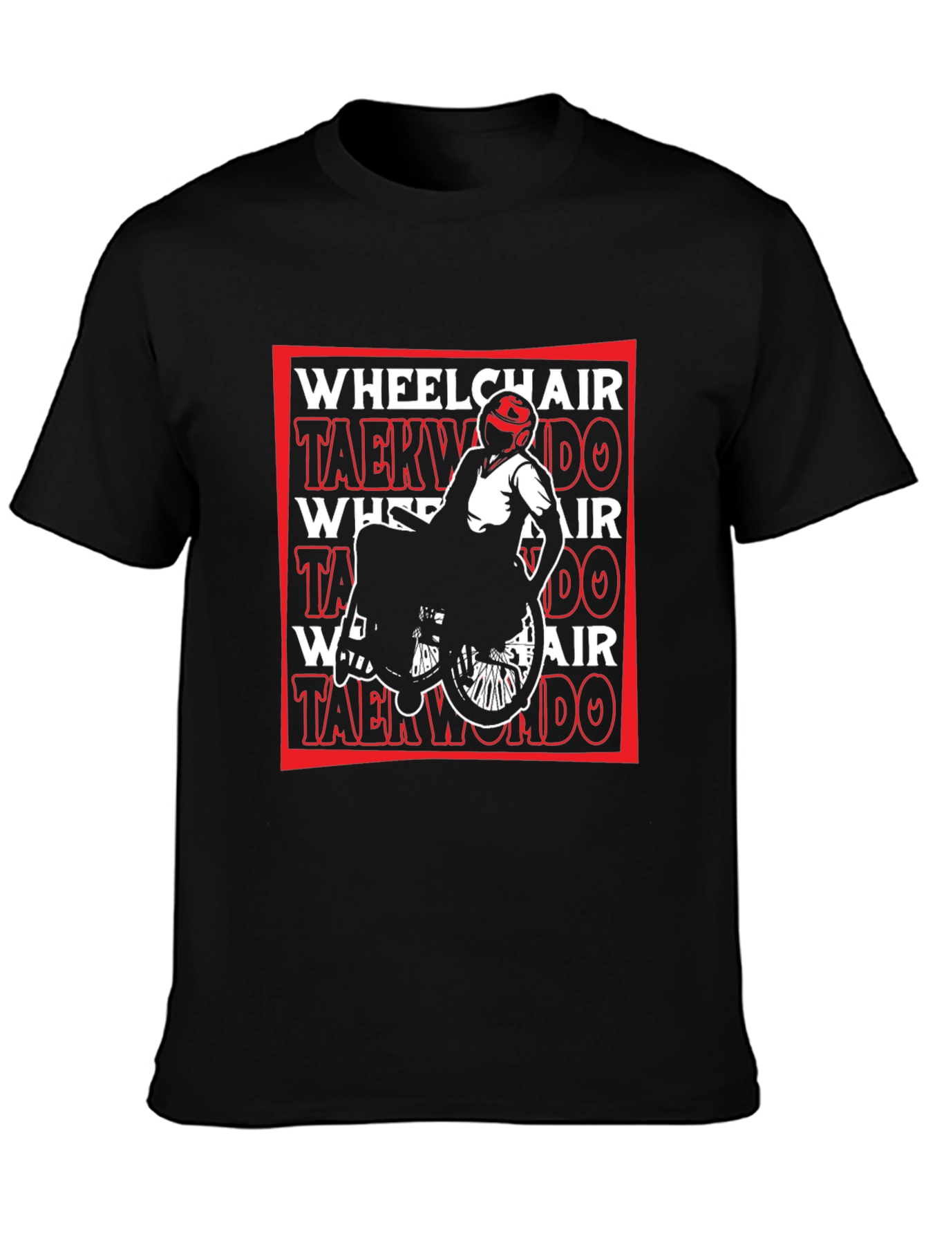 Wheelchair Taekwondo Black T-Shirt