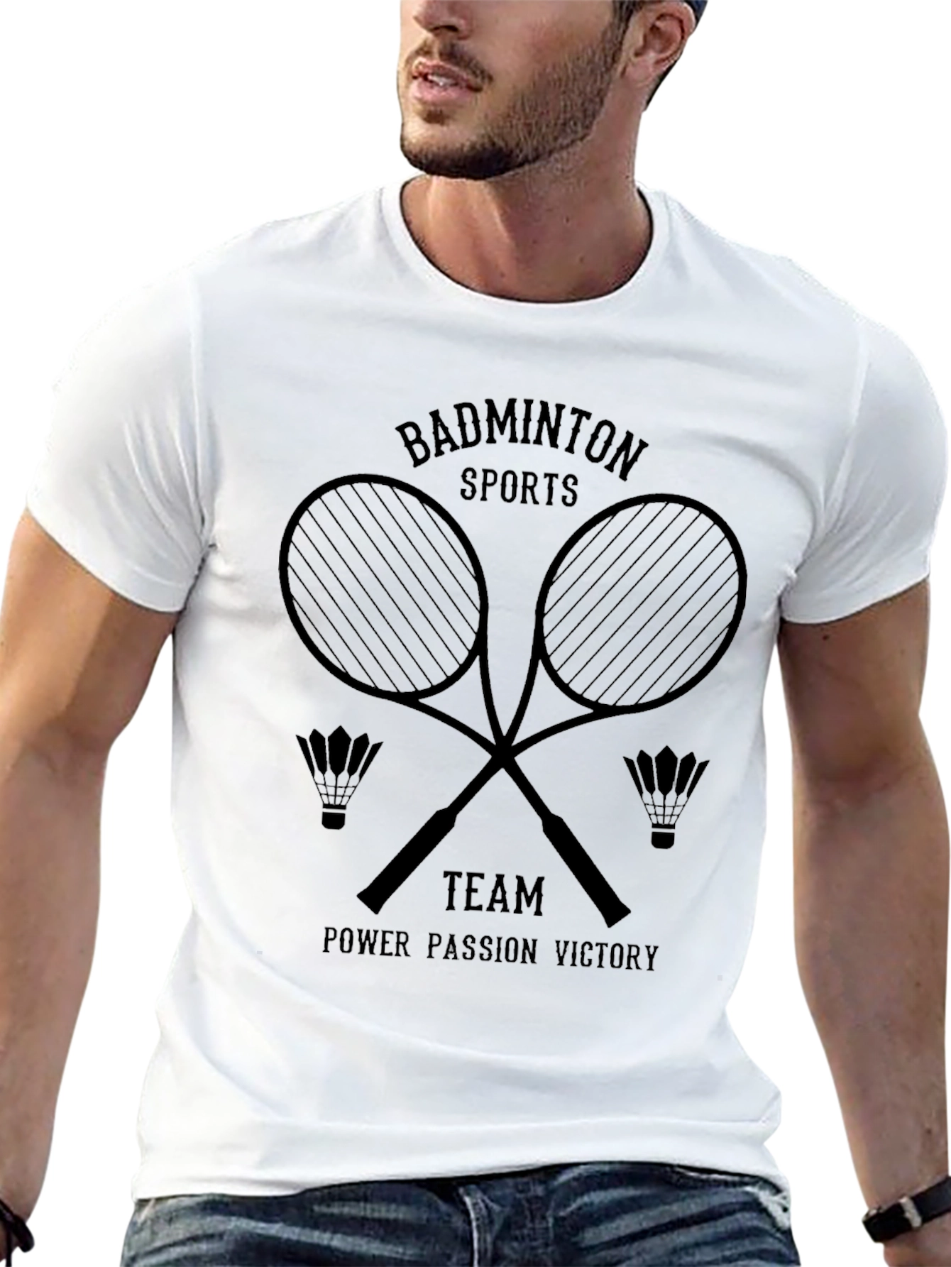Badminton Sports Team T-Shirt