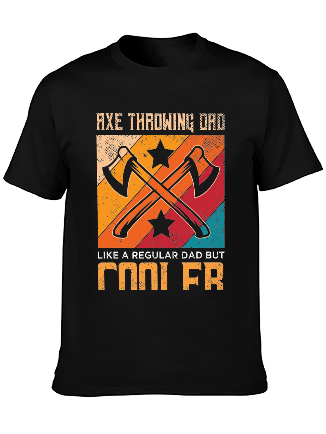 Axe Throwing Dad Cool FR Graphic T-Shirt