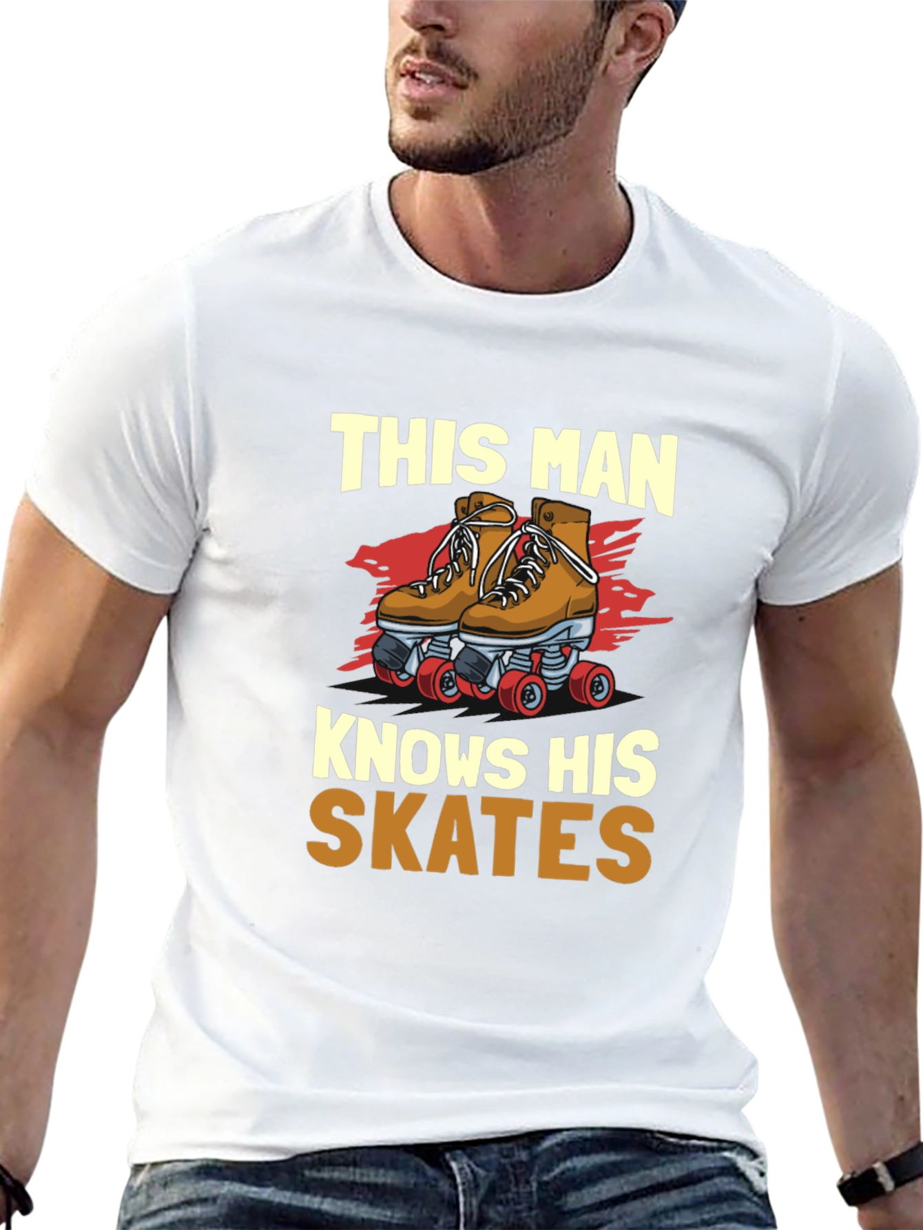 This Man Knows His Skates Graphic T-Shirt
