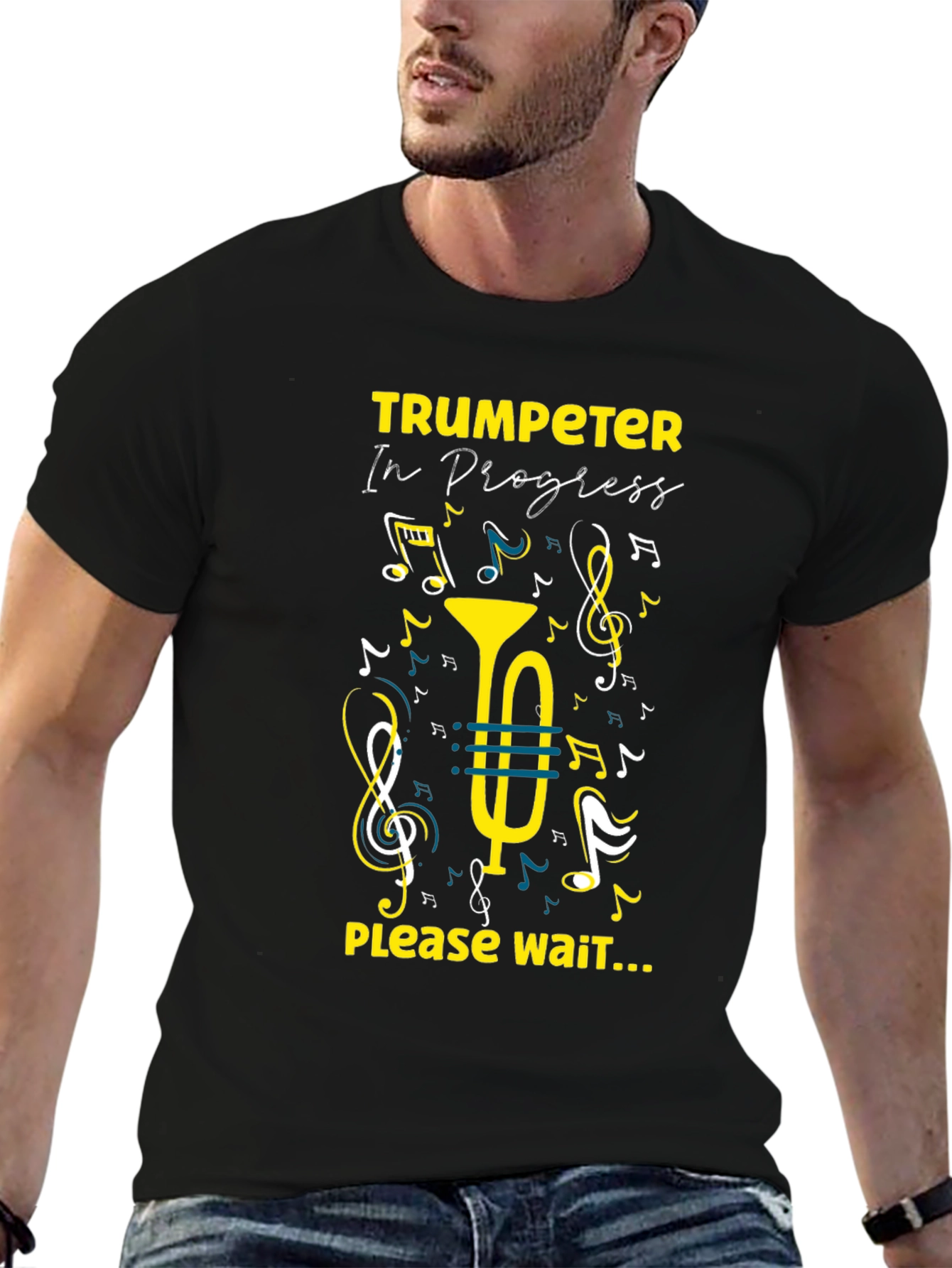 Trumpeter In Progress Graphic T-Shirt - Music Lover Tee