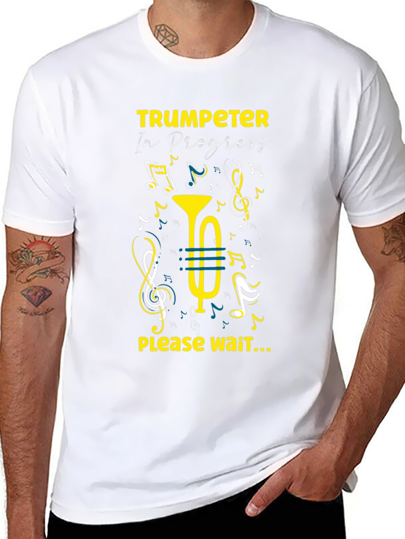 Trumpeter In Progress Graphic T-Shirt - Music Lover Tee