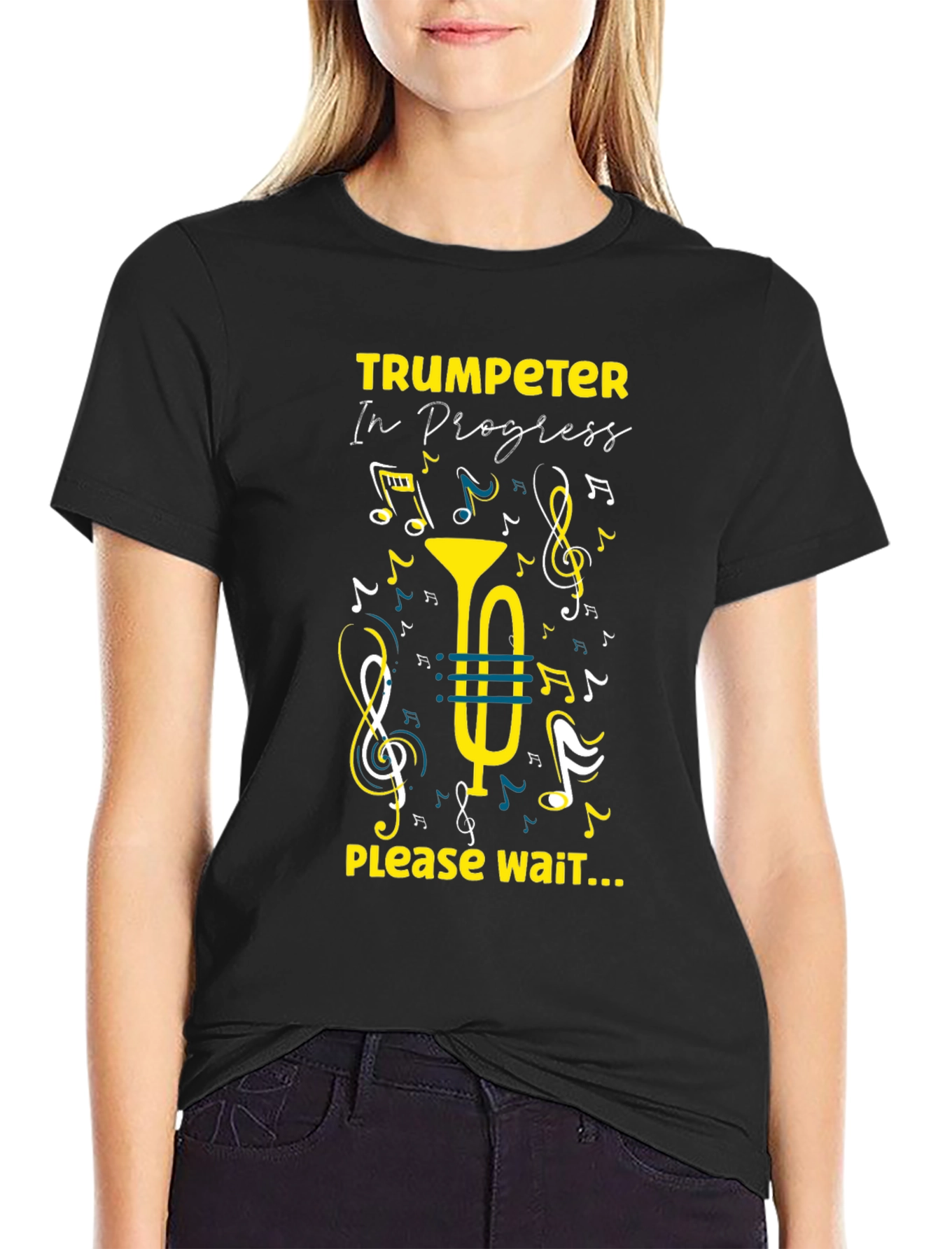 Trumpeter In Progress Graphic T-Shirt - Music Lover Tee