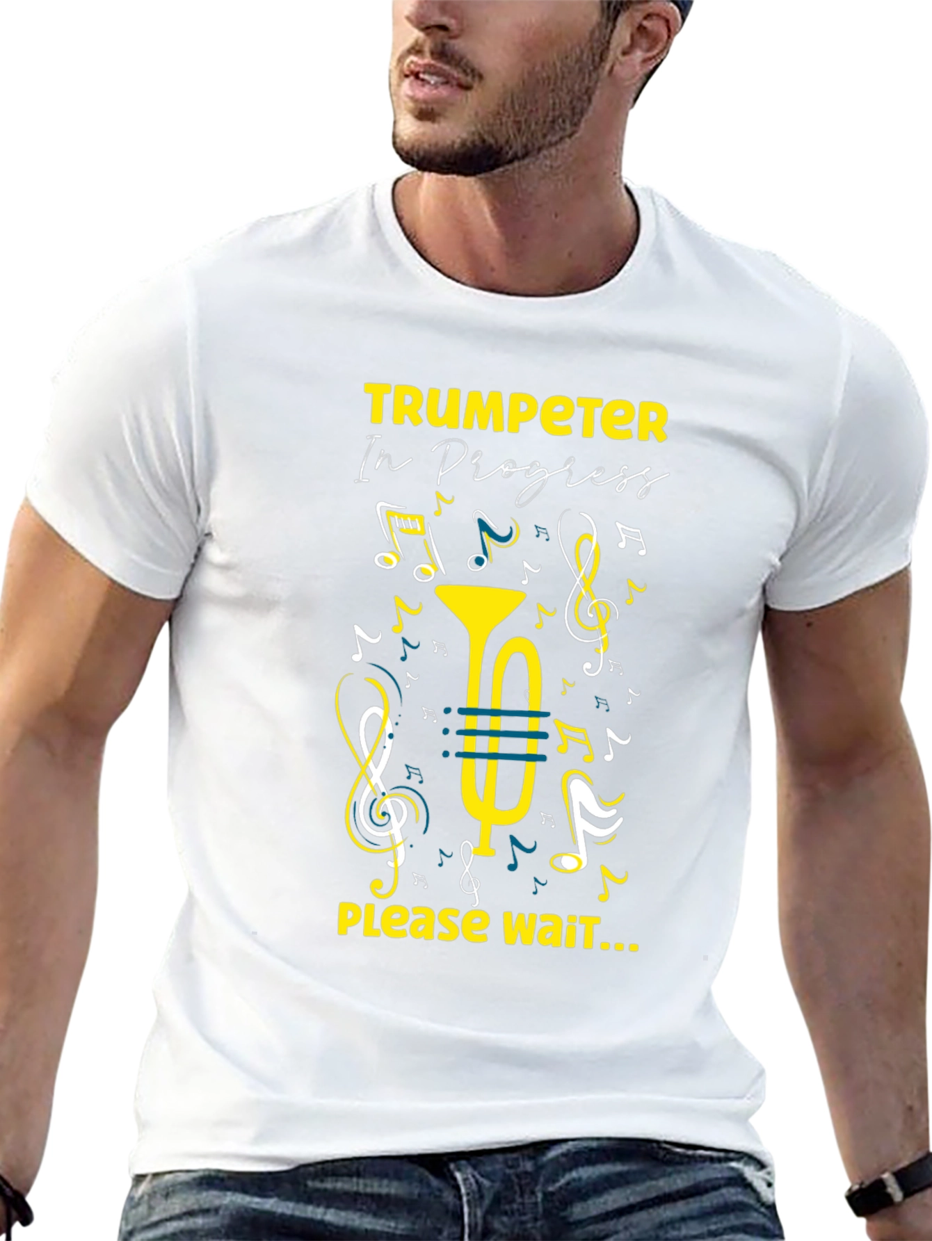 Trumpeter In Progress Graphic T-Shirt - Music Lover Tee