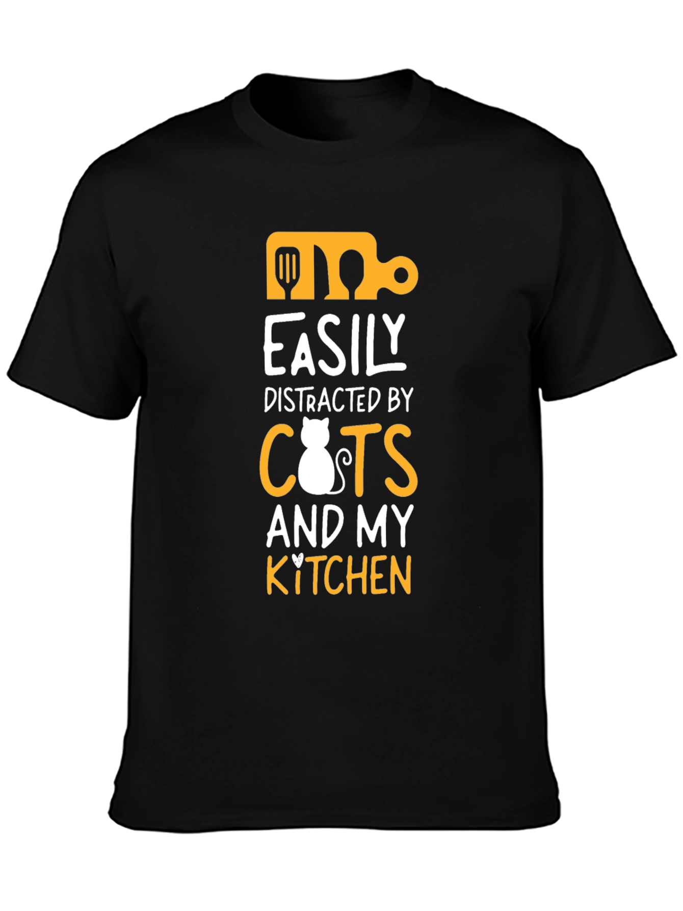 Easily Distracted by Cats and Kitchen T-Shirt