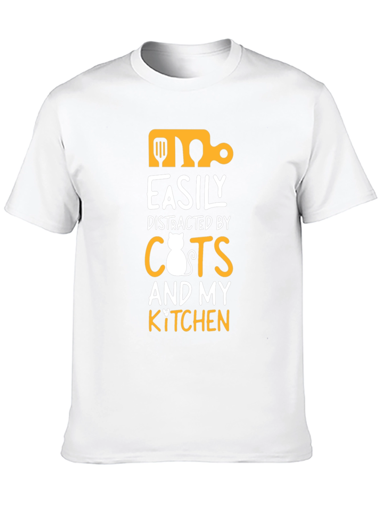 Easily Distracted by Cats and Kitchen T-Shirt