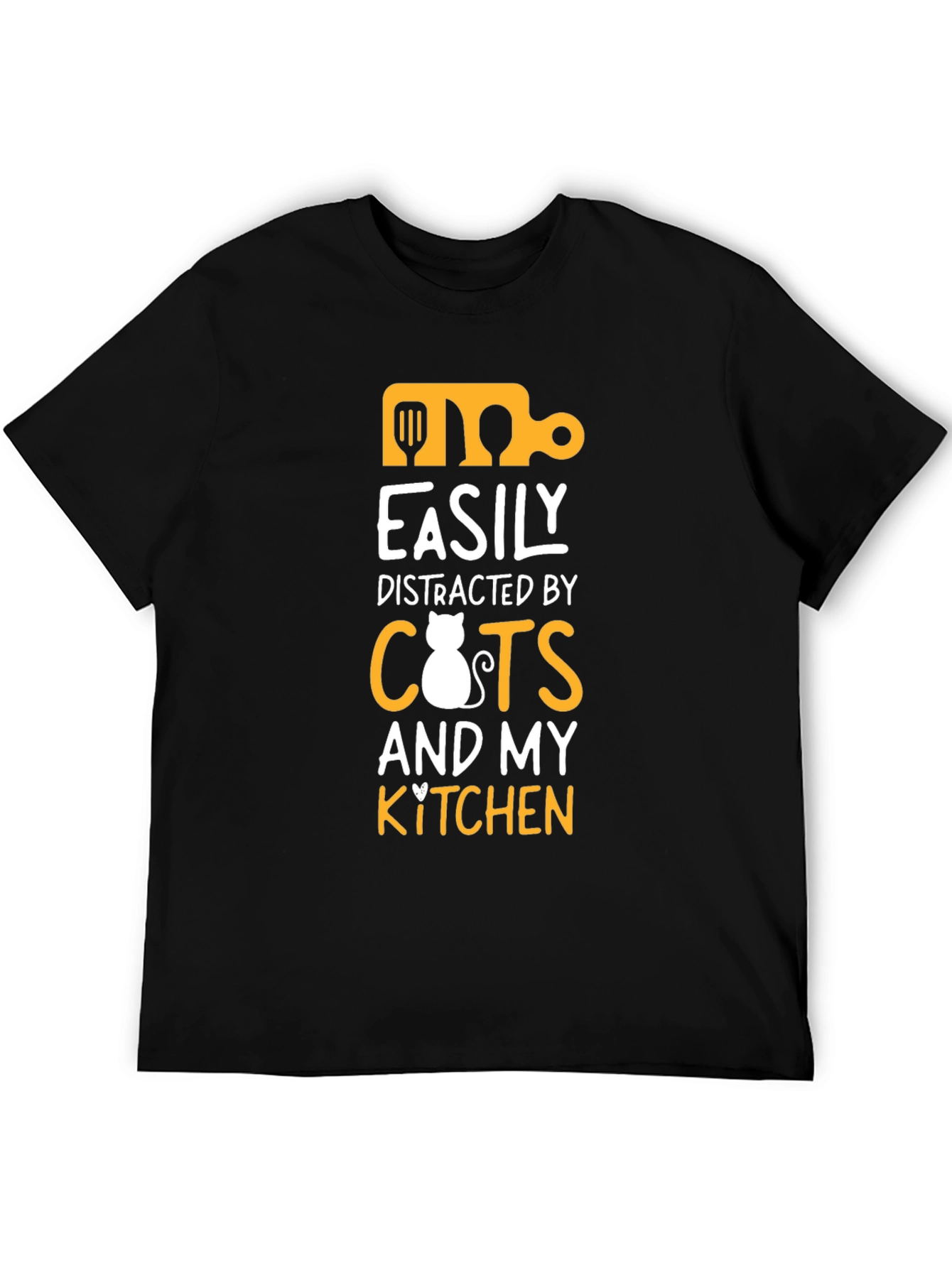 Easily Distracted by Cats and Kitchen T-Shirt