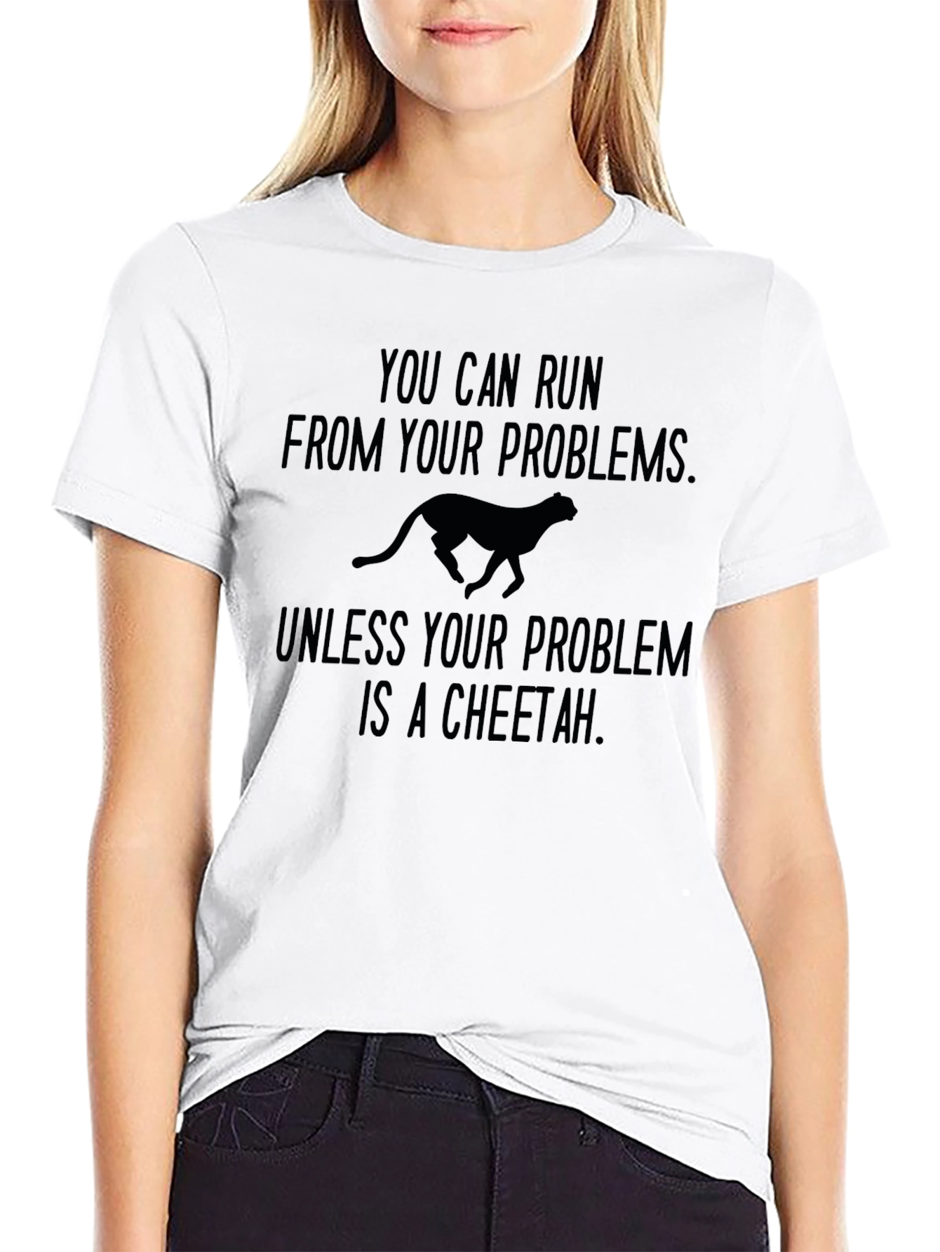 Cheetah Problem Funny Graphic T-Shirt