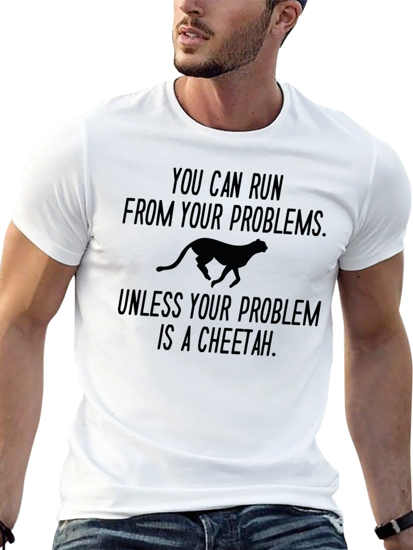 Cheetah Problem Funny Graphic T-Shirt
