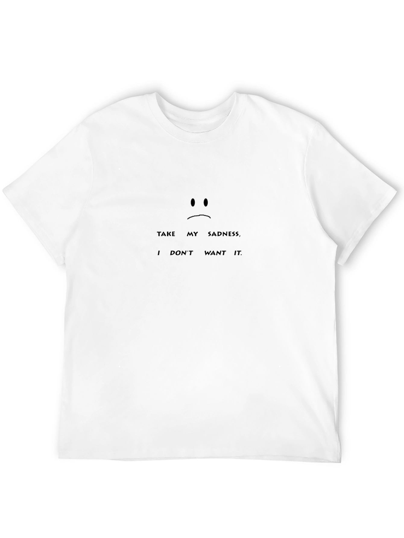 Sadness Tee - Soft Black Cotton T-Shirt