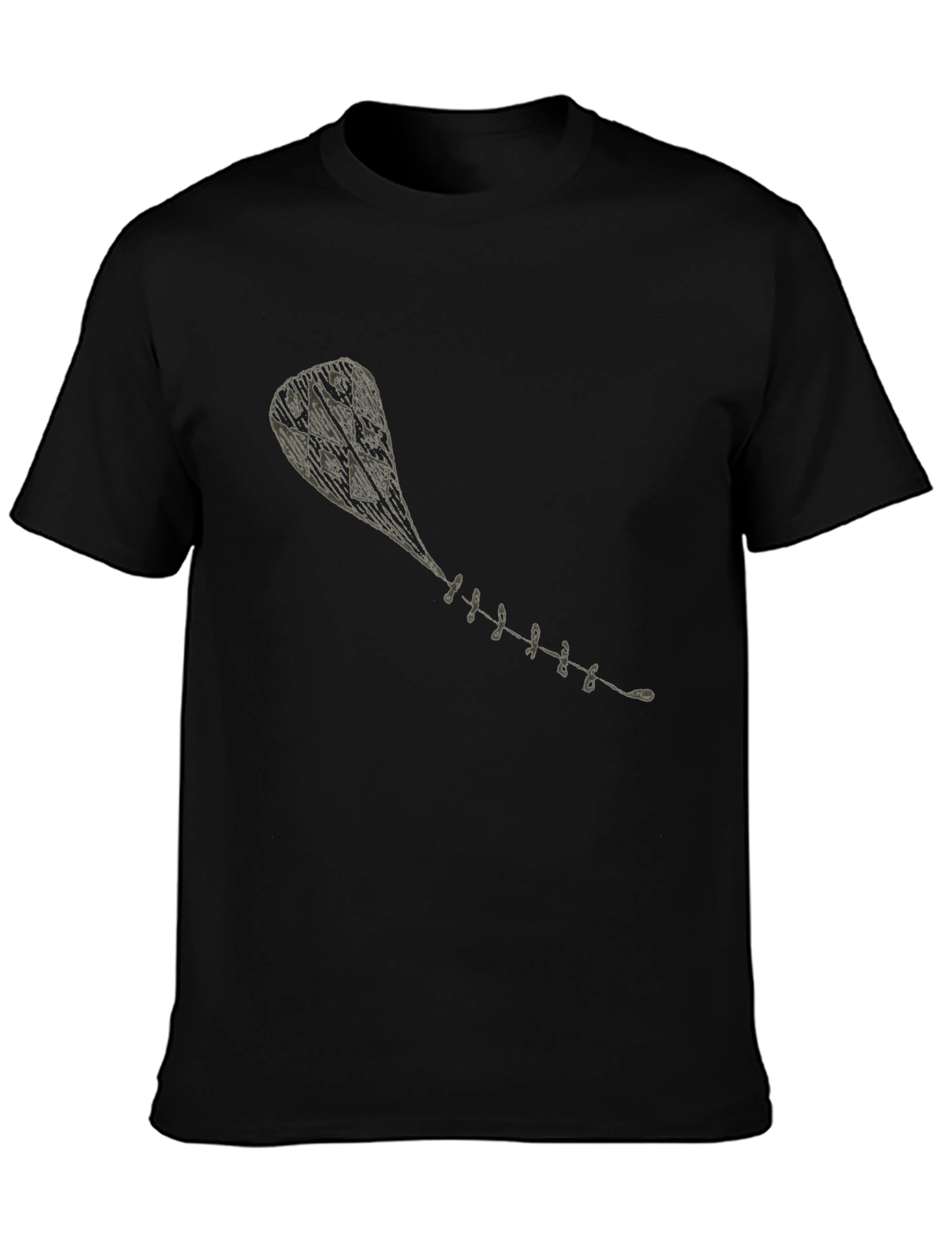 Black T-Shirt with Kite Graphic