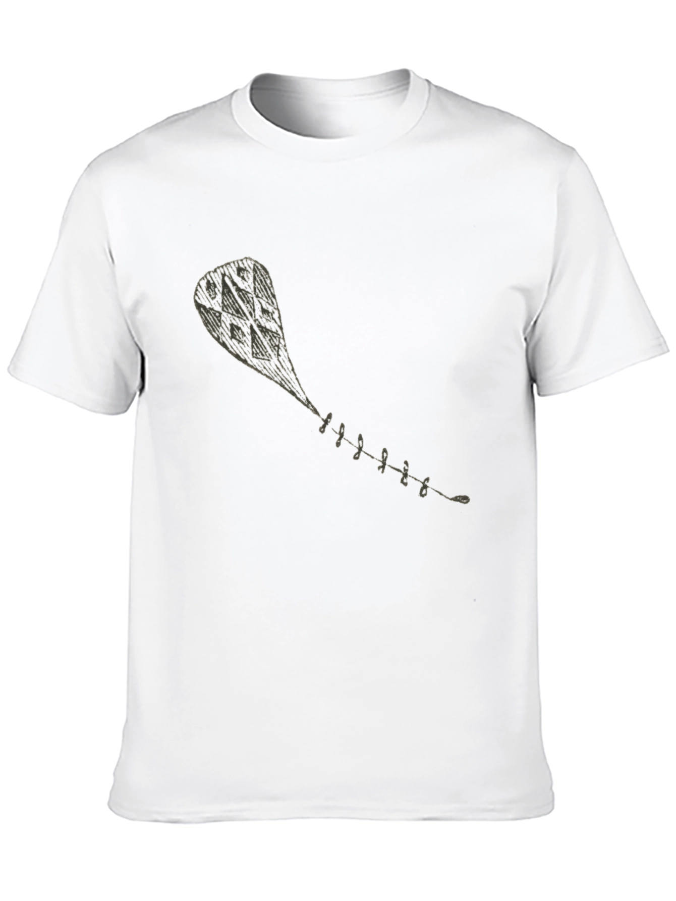 Black T-Shirt with Kite Graphic