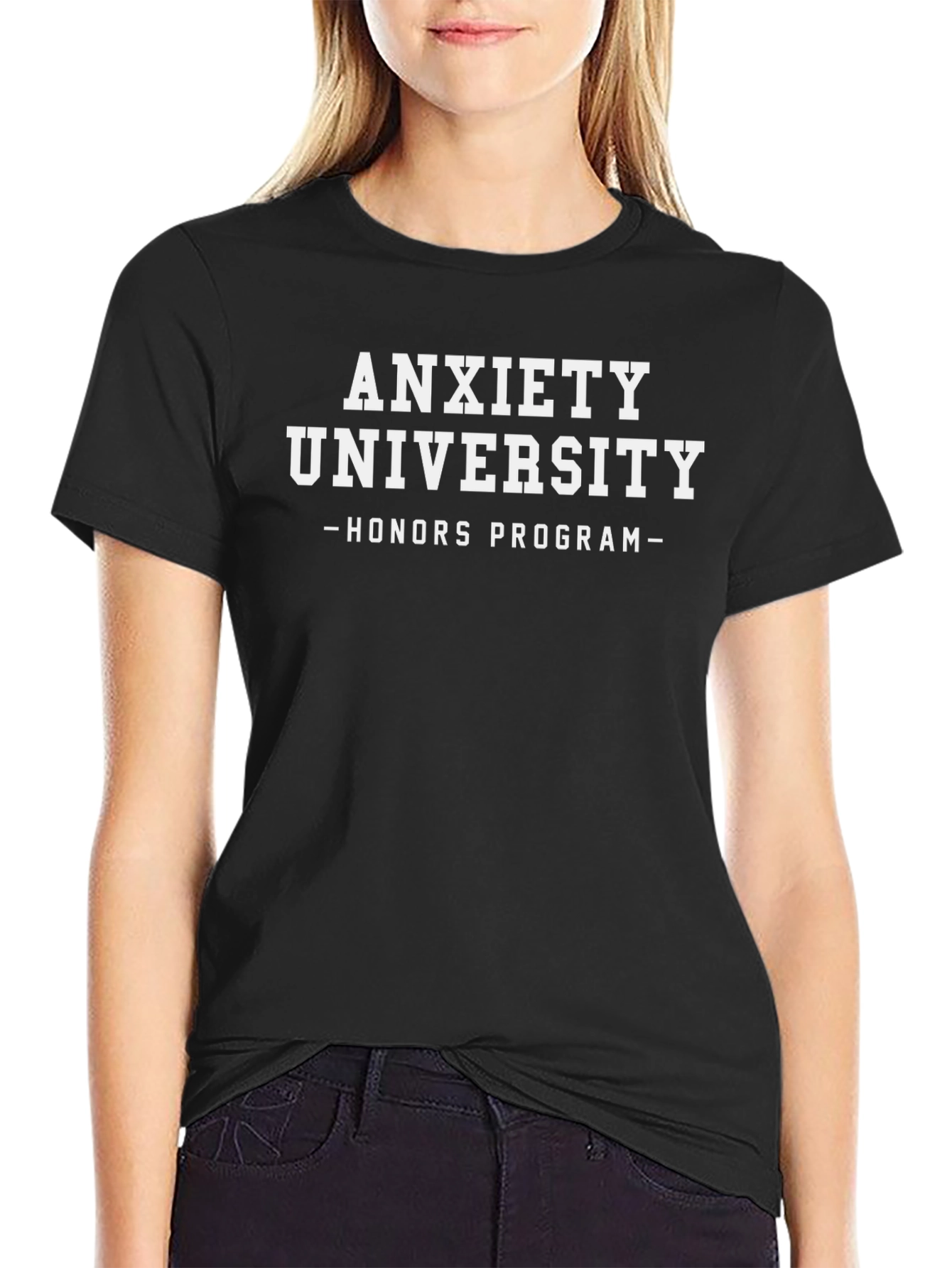 Anxiety University Honors Program Black T-Shirt