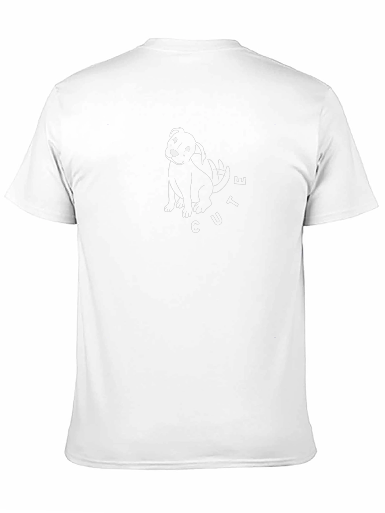 Cute Puppy Graphic T-Shirt - Black