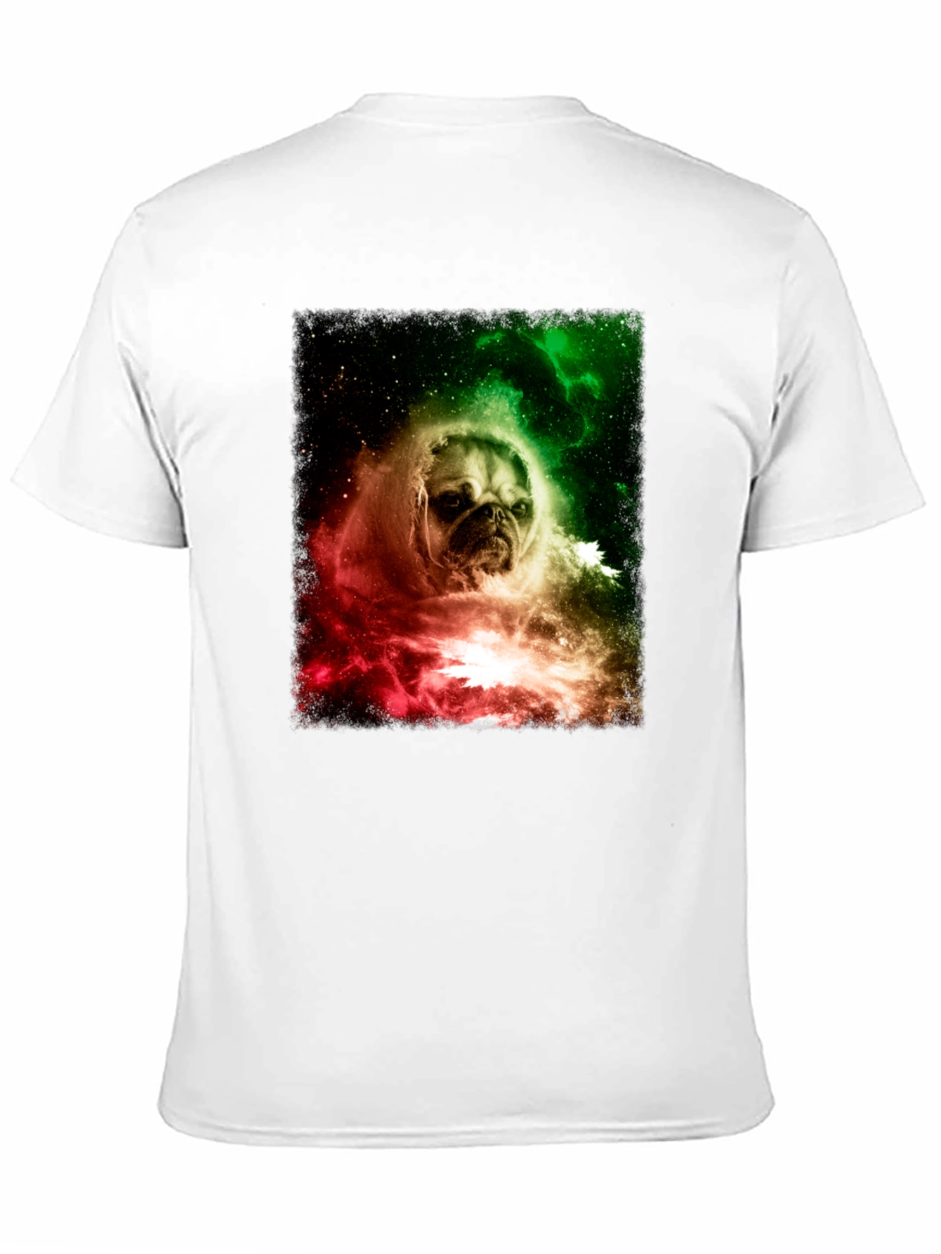 Pug in Space Graphic Tee - Black Cotton Blend