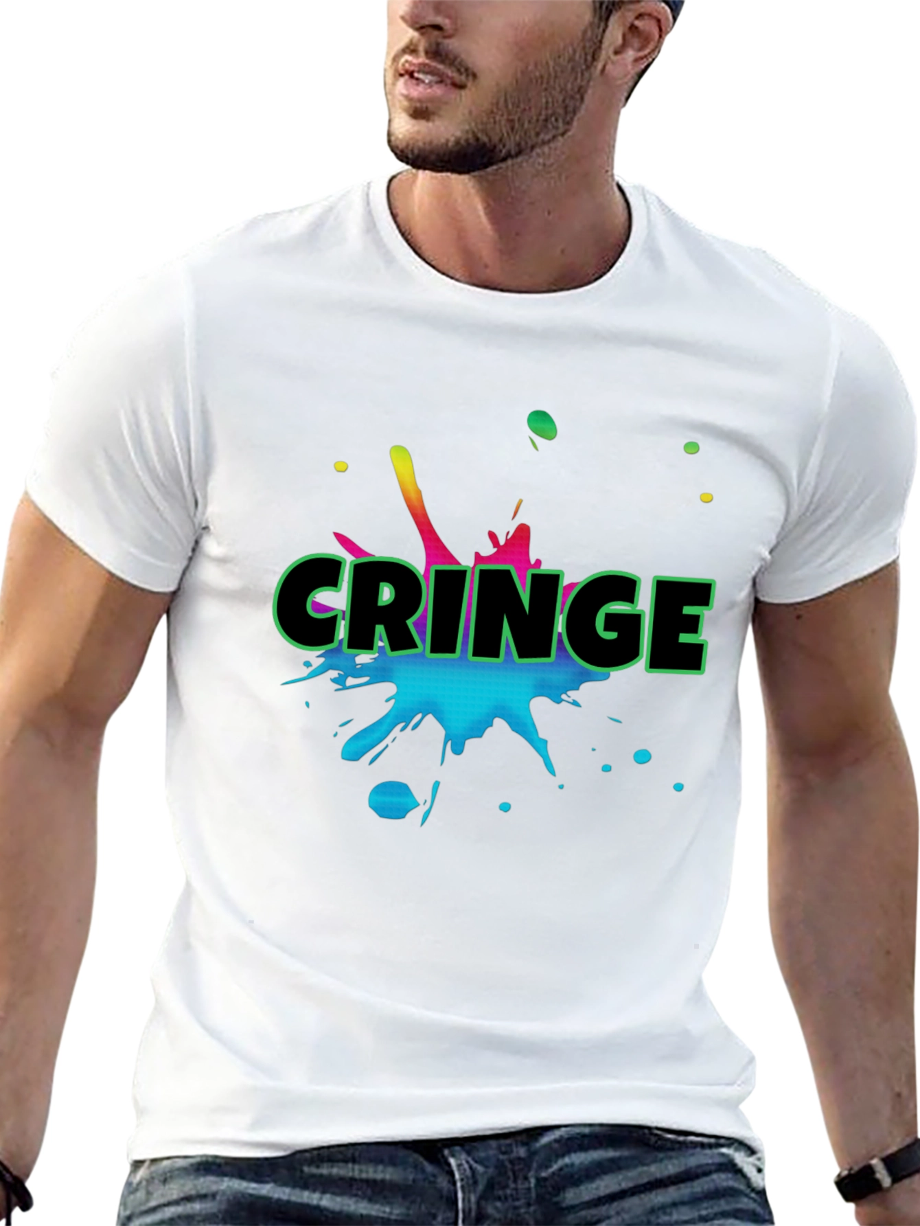 Cringe Graphic Black T-Shirt