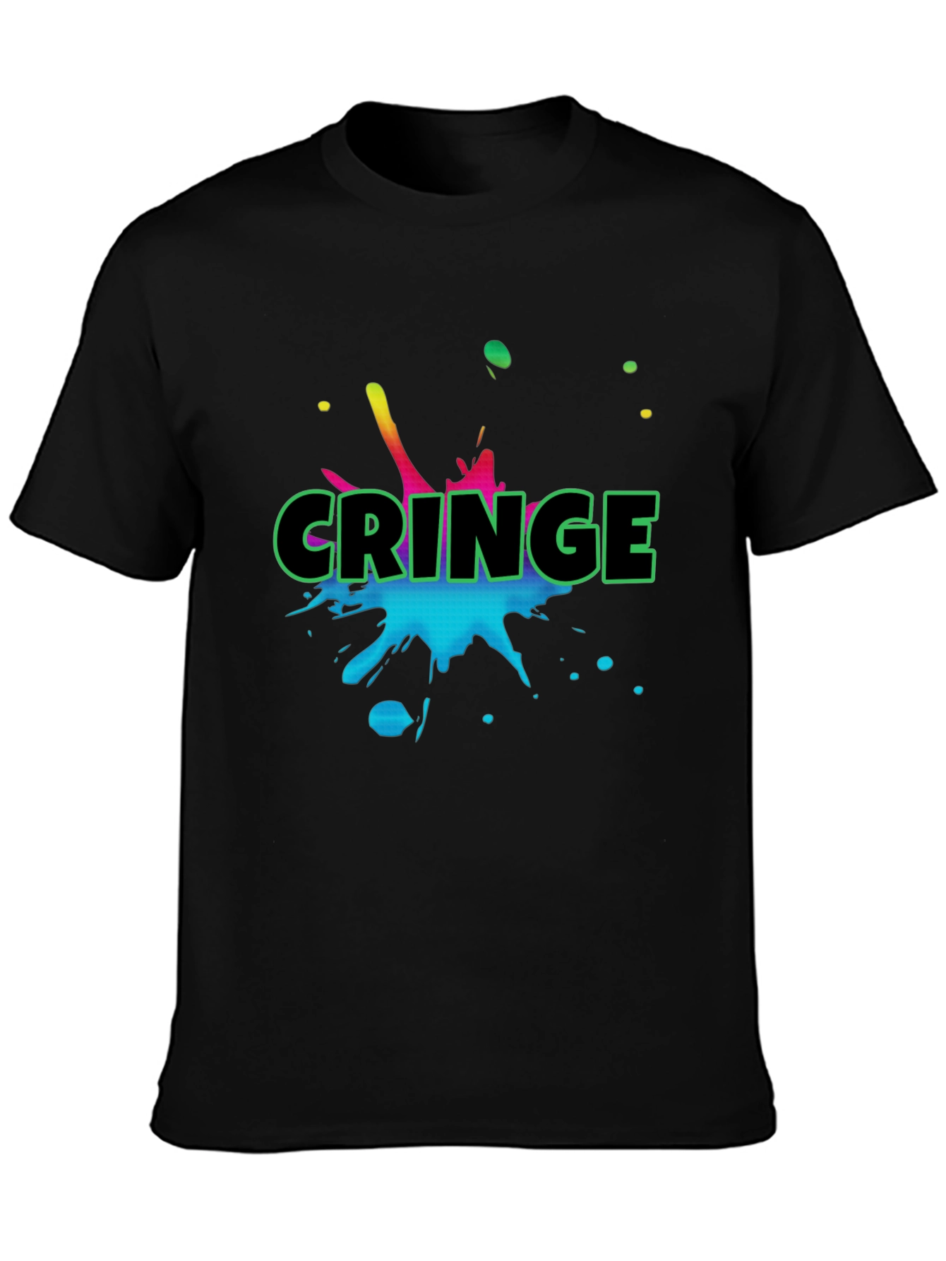 Cringe Graphic Black T-Shirt