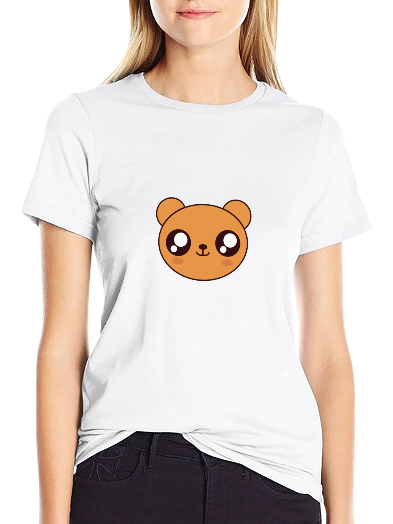 Cute Bear Graphic T-Shirt - Mens Black Tee