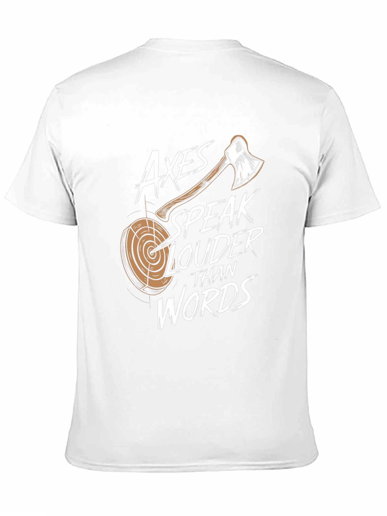 Axes Speak Louder Than Words Black T-Shirt