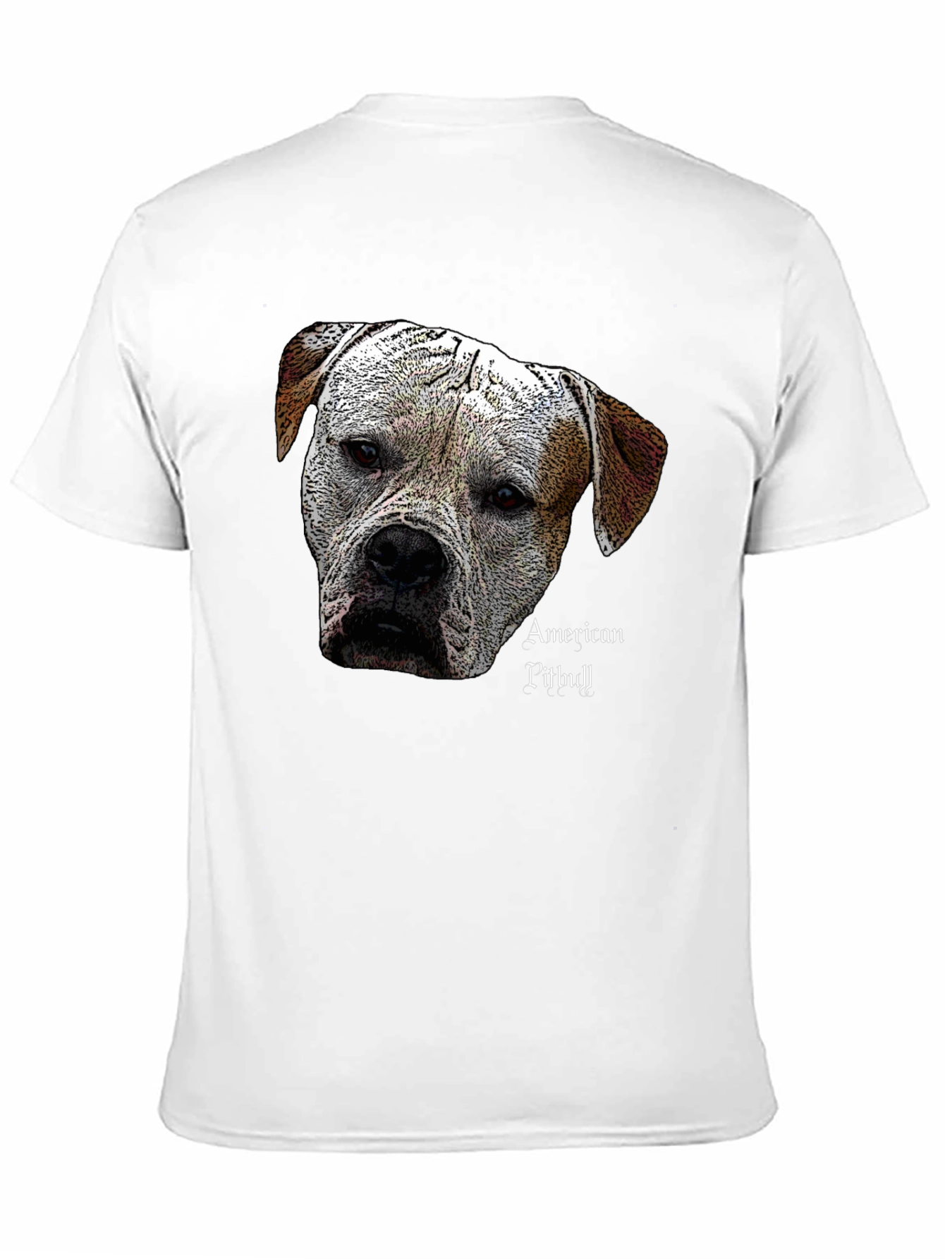 American Pitbull Dog Graphic Black T-Shirt