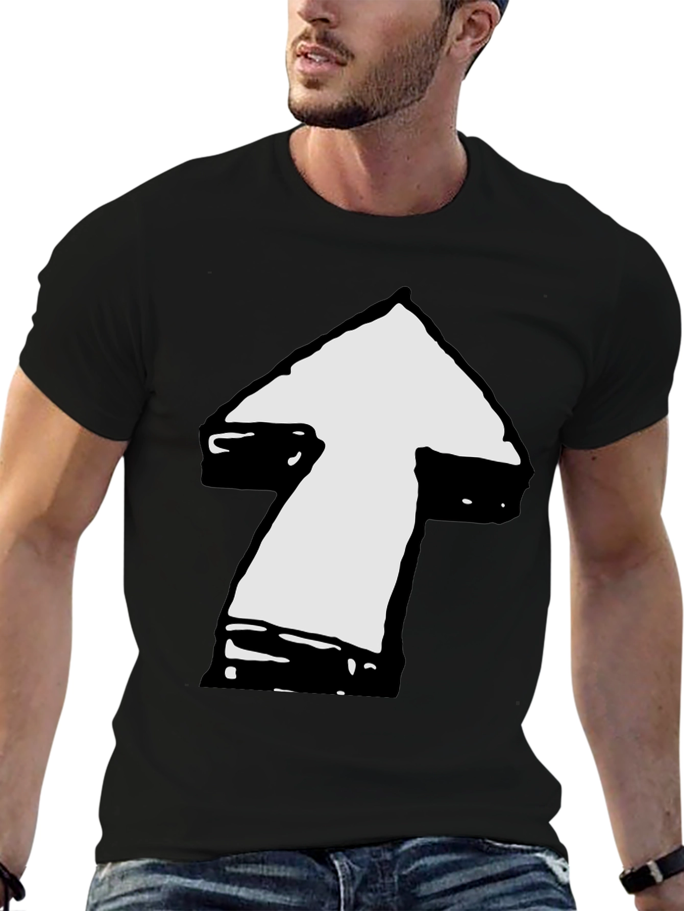 Arrow Graphic Tee - Modern Casual Shirt