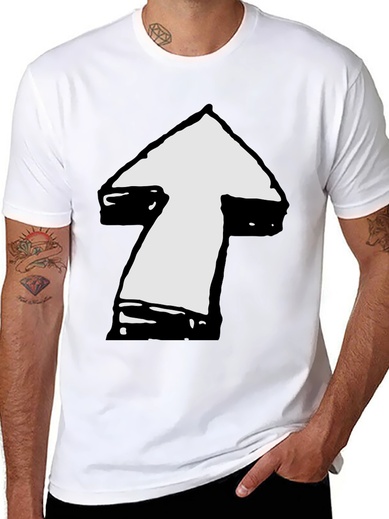 Arrow Graphic Tee - Modern Casual Shirt