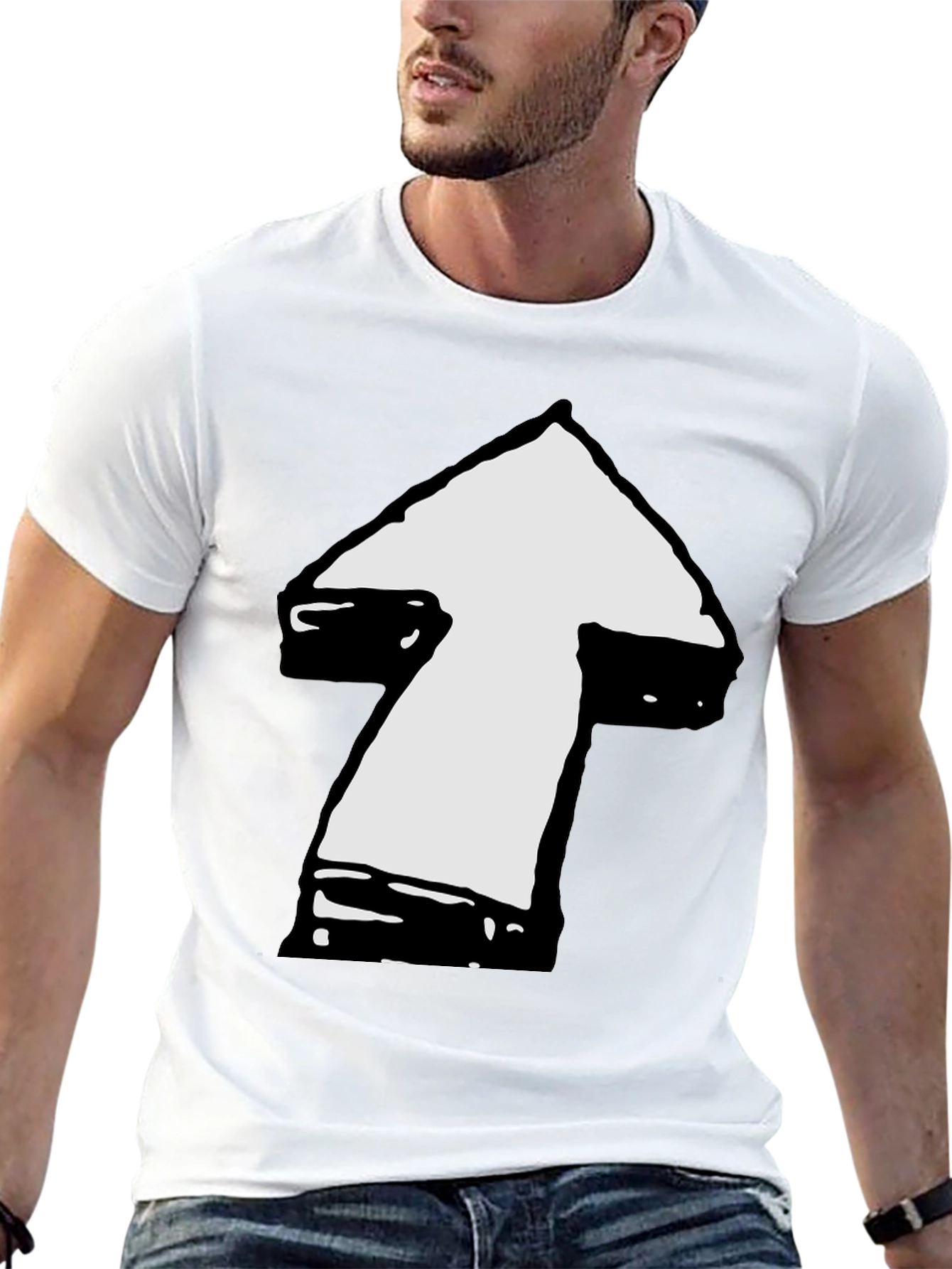 Arrow Graphic Tee - Modern Casual Shirt