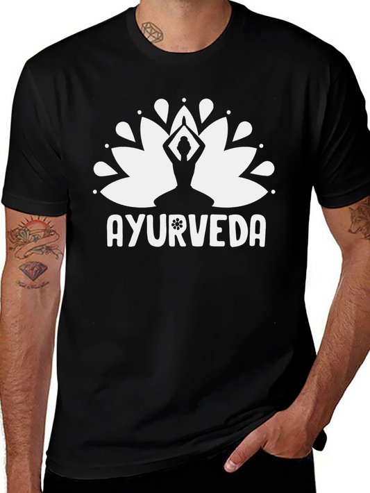 Ayurveda Lotus T-Shirt - Yoga & Wellness