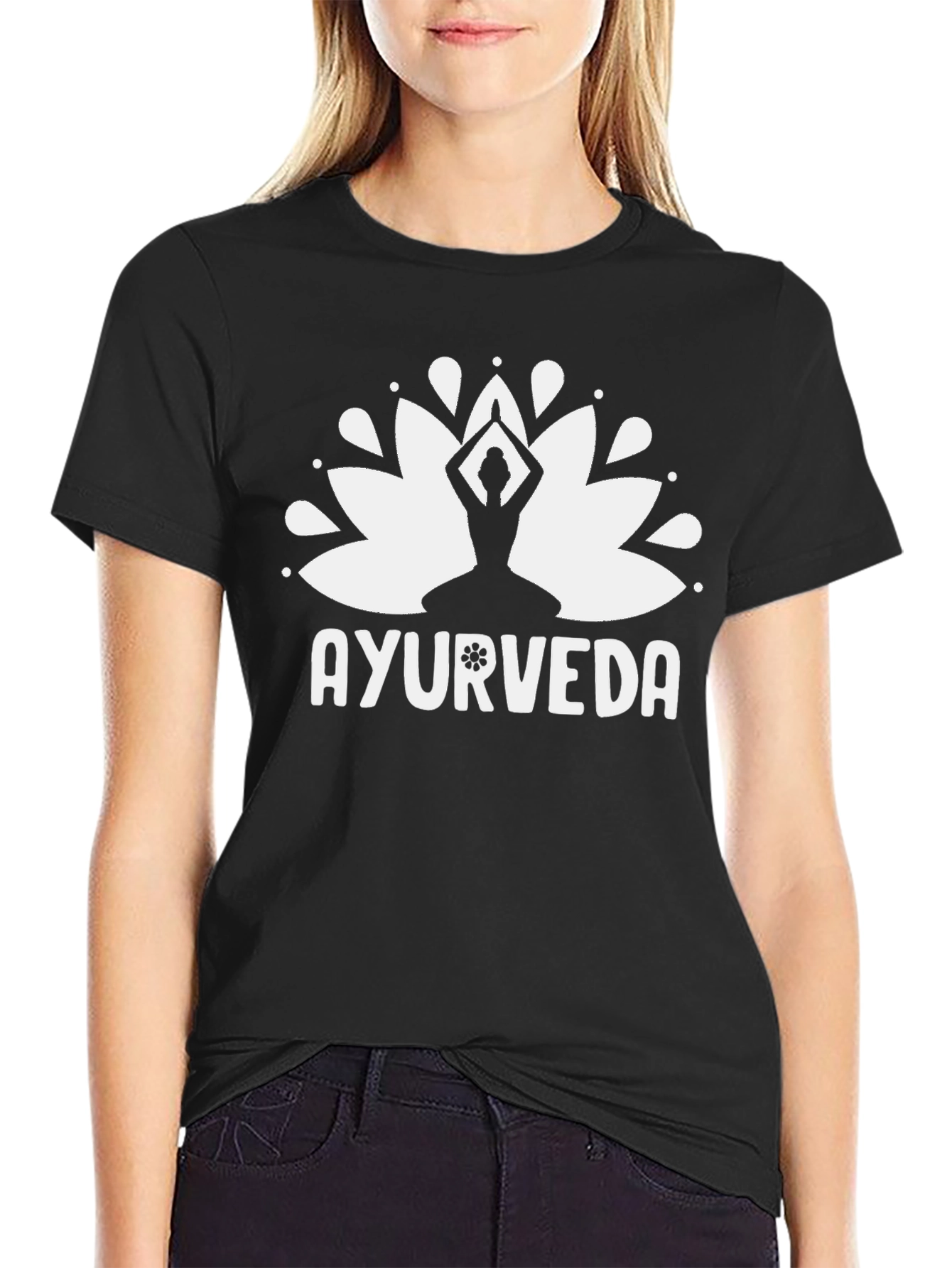 Ayurveda Lotus T-Shirt - Yoga & Wellness