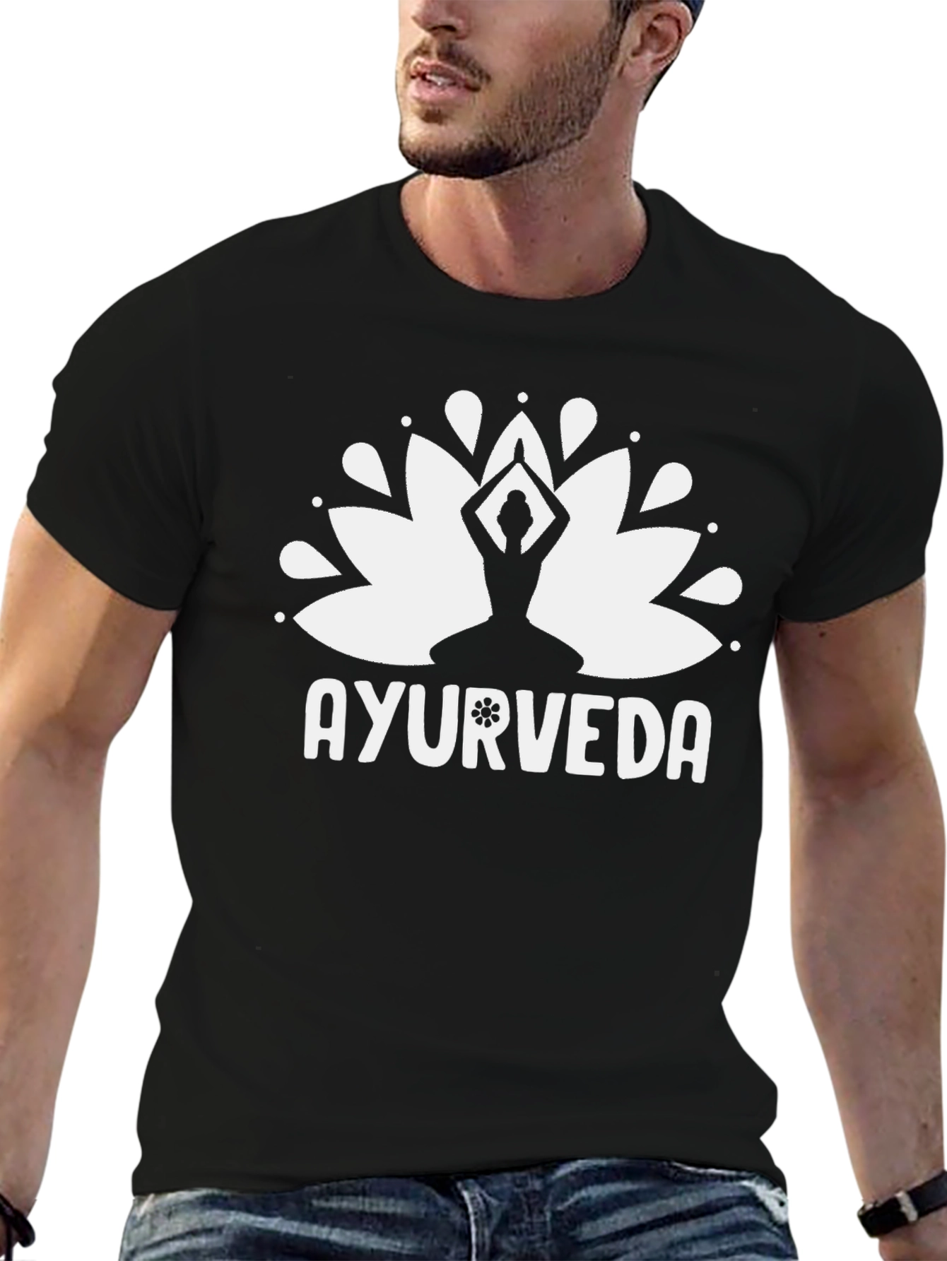 Ayurveda Lotus T-Shirt - Yoga & Wellness